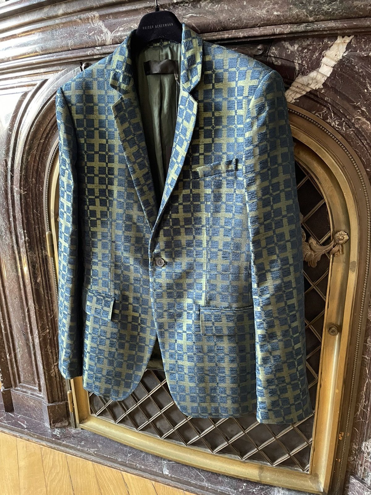 Haider Ackermann FW20 Acrylic Geometric Blazer Size US M / EU 48-50 / 2 - 2 Thumbnail