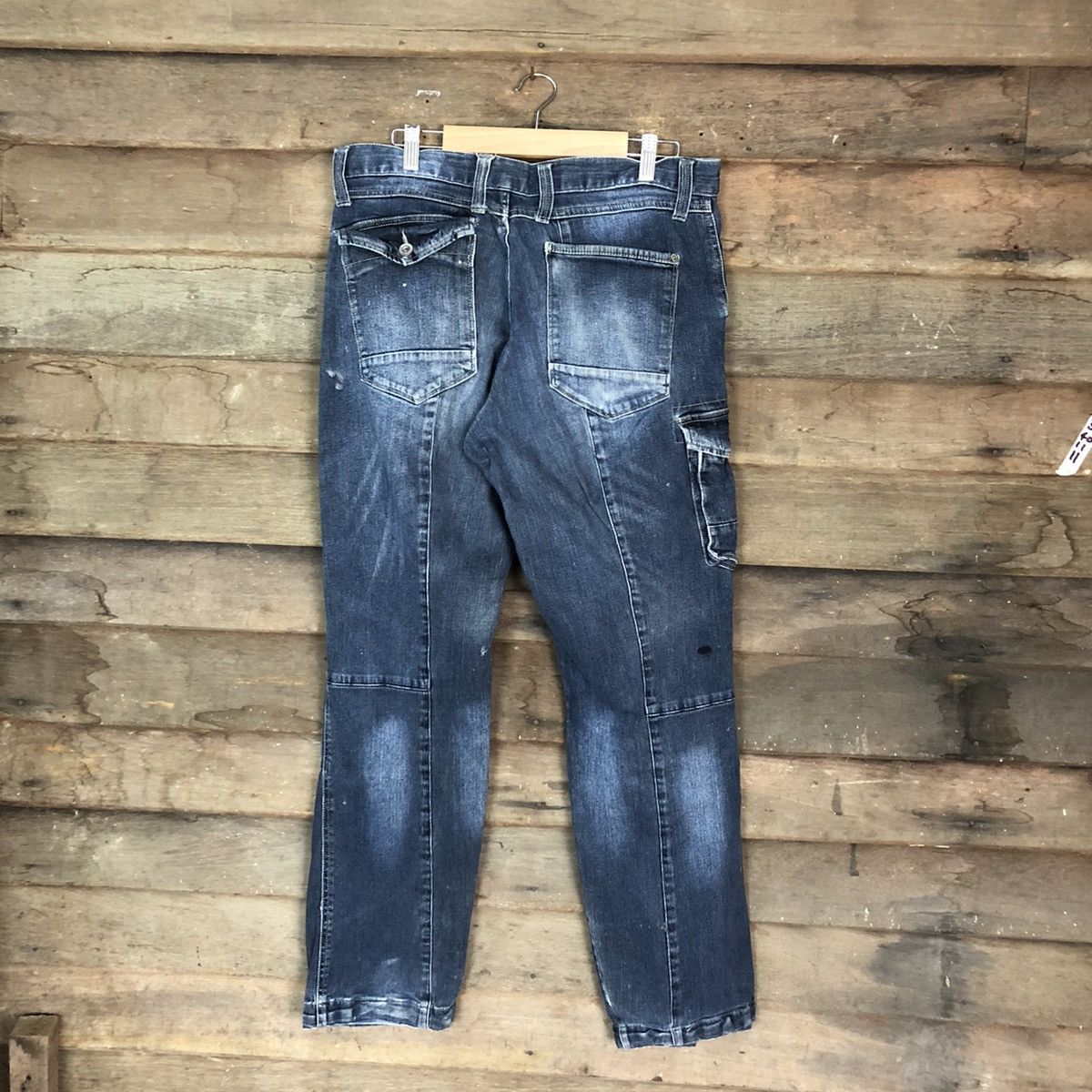 Japanese Brand Japanese Brand double knee Denim Multipocket Pants #6742 Size US 32 / EU 48 - 11 Thumbnail