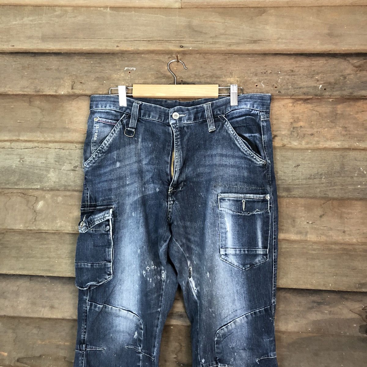 Japanese Brand Japanese Brand double knee Denim Multipocket Pants #6742 Size US 32 / EU 48 - 2 Thumbnail