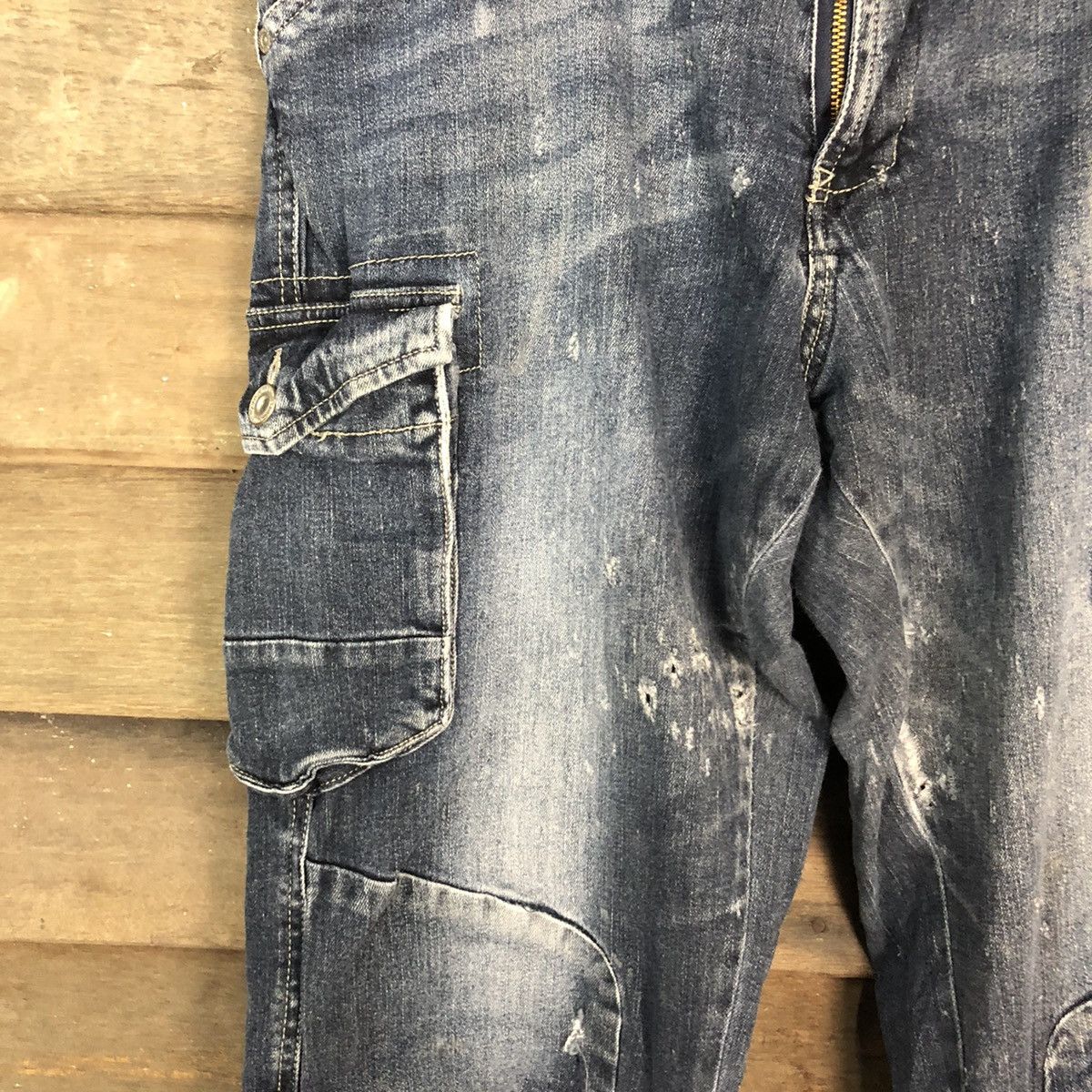 Japanese Brand Japanese Brand double knee Denim Multipocket Pants #6742 Size US 32 / EU 48 - 6 Thumbnail