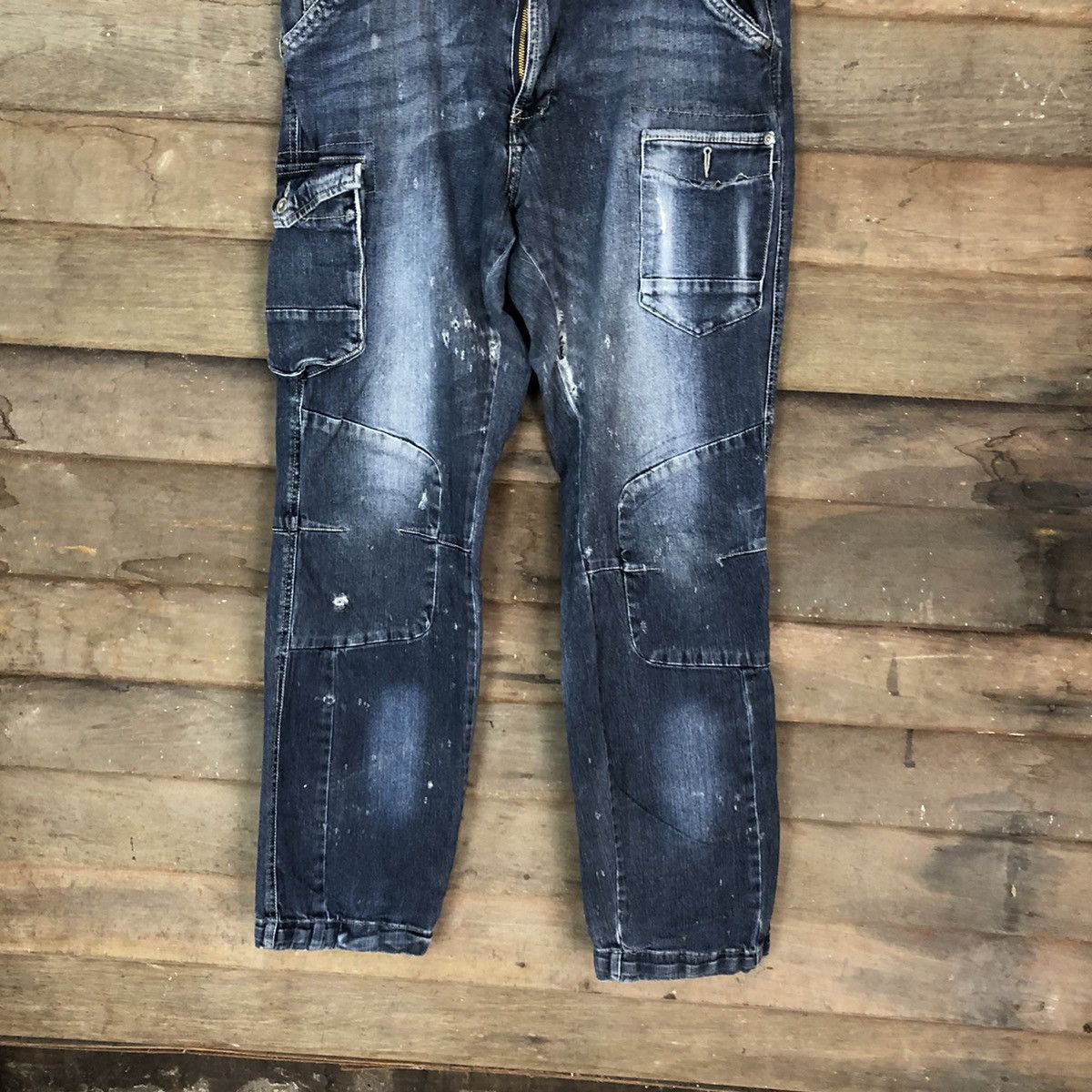 Japanese Brand Japanese Brand double knee Denim Multipocket Pants #6742 Size US 32 / EU 48 - 3 Thumbnail