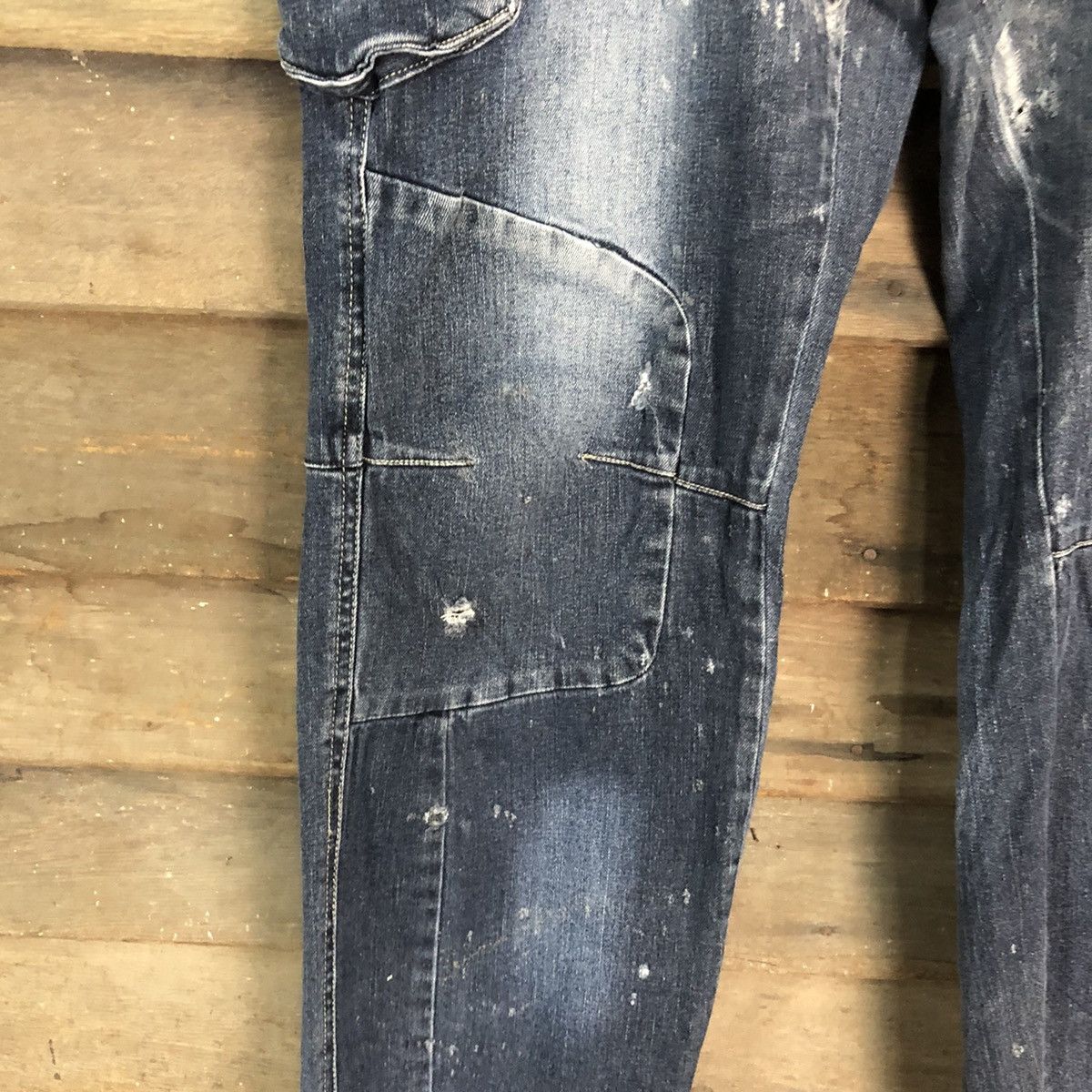 Japanese Brand Japanese Brand double knee Denim Multipocket Pants #6742 Size US 32 / EU 48 - 8 Thumbnail