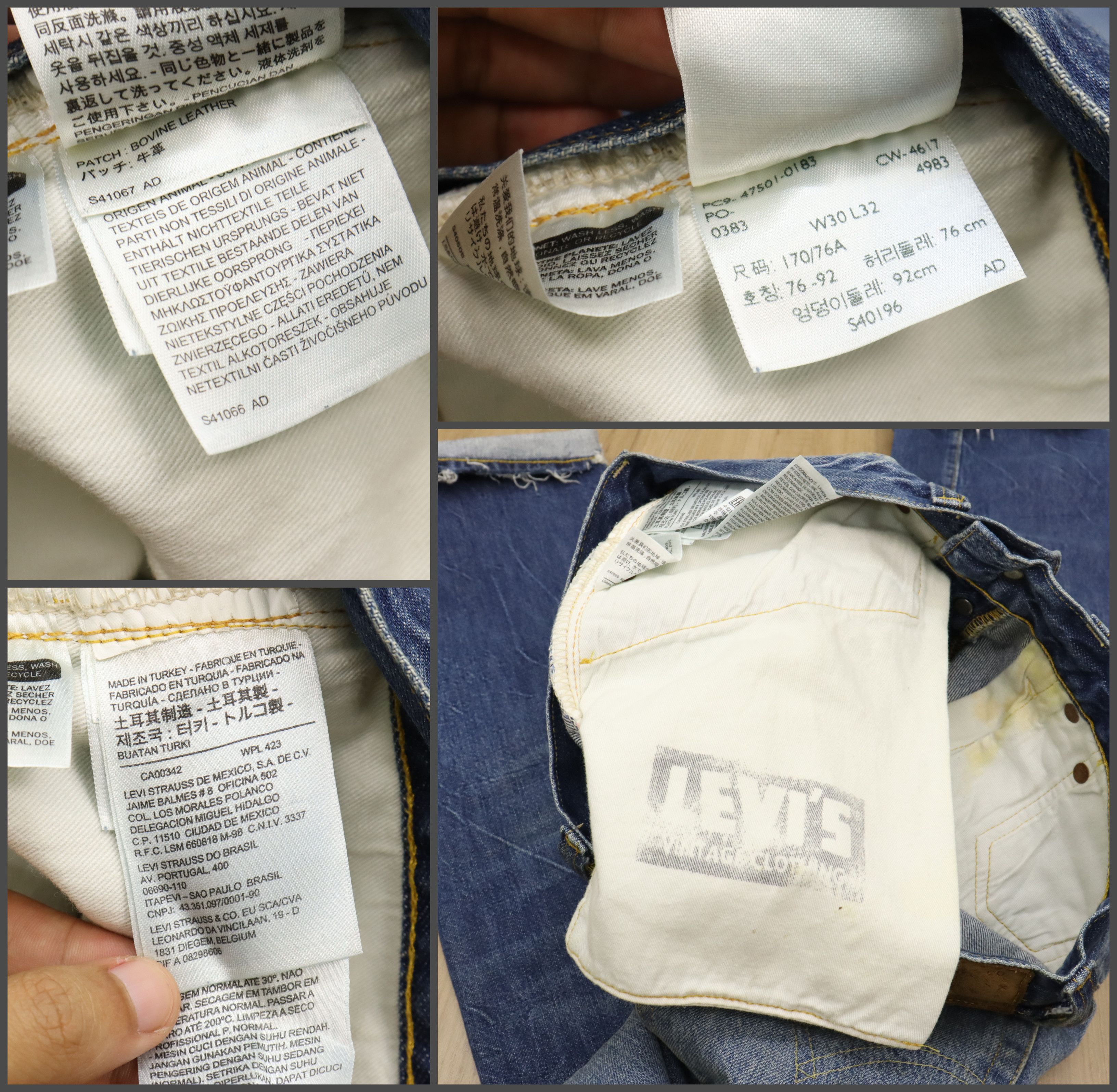 Levi's Vintage Clothing LVC 501XX Vintage 1947 40S Model REEF BREAK Big E Selvedge Size US 30 / EU 46 - 25 Thumbnail