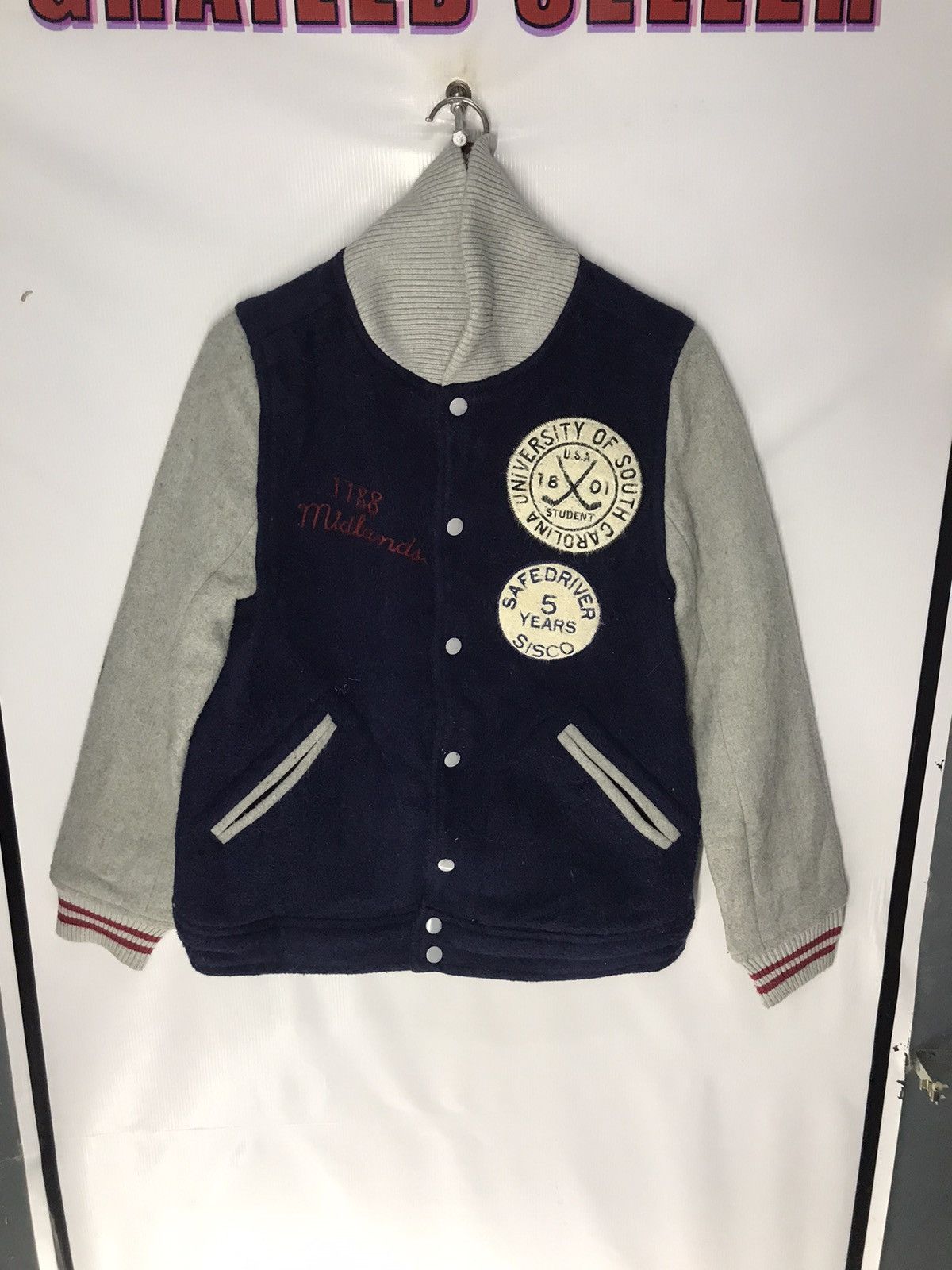Japanese Brand Varsity wool jacket by cube sugar Size US S / EU 44-46 / 1 - 6 Thumbnail