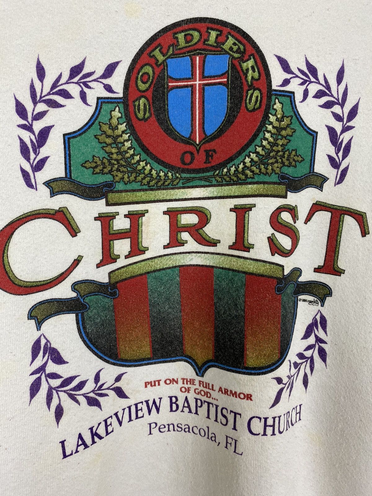 Vintage VINTAGE SOLDIER OF CHRIST SWEATER Size US XL / EU 56 / 4 - 3 Thumbnail