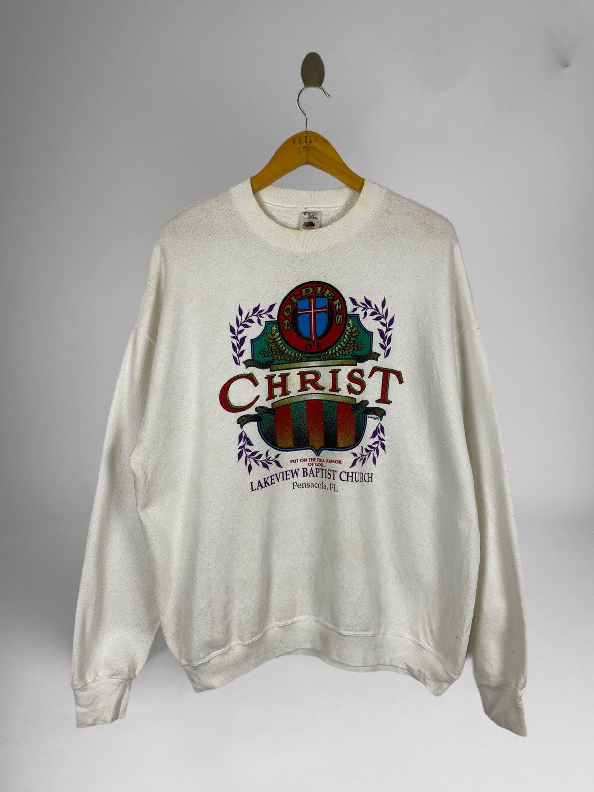 Vintage VINTAGE SOLDIER OF CHRIST SWEATER Size US XL / EU 56 / 4 - 1 Thumbnail