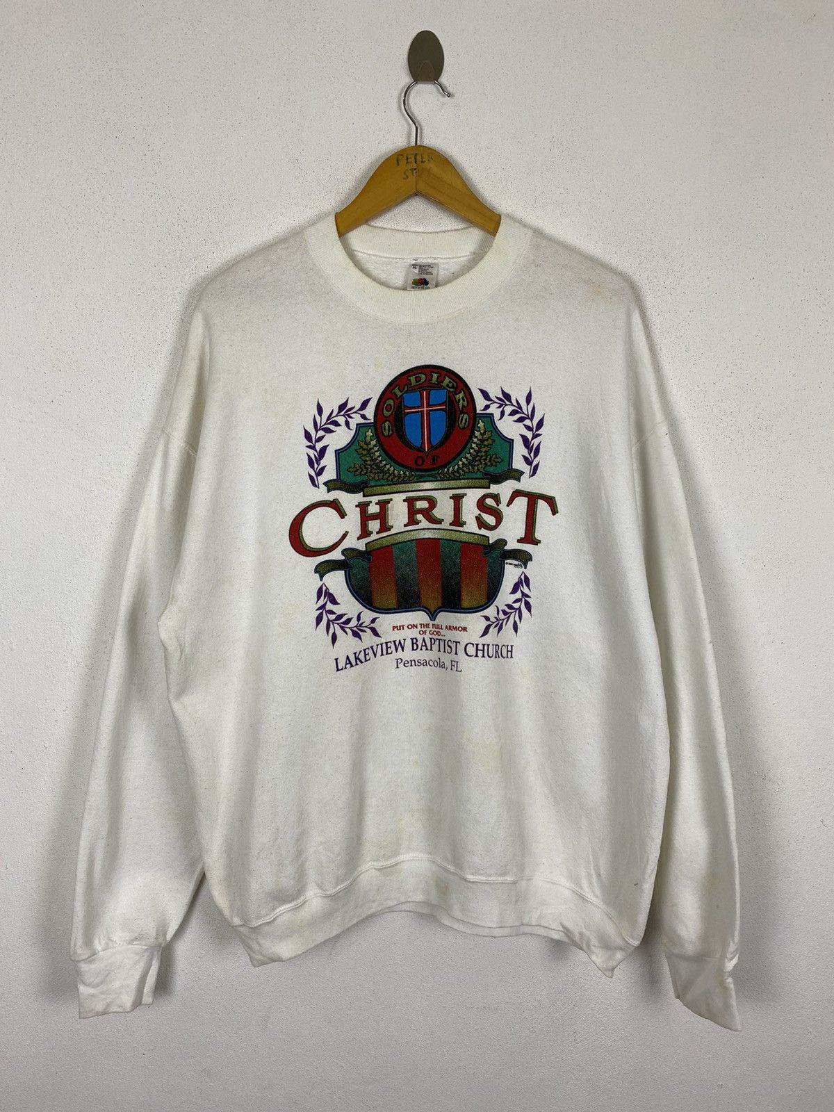 Vintage VINTAGE SOLDIER OF CHRIST SWEATER Size US XL / EU 56 / 4 - 2 Thumbnail