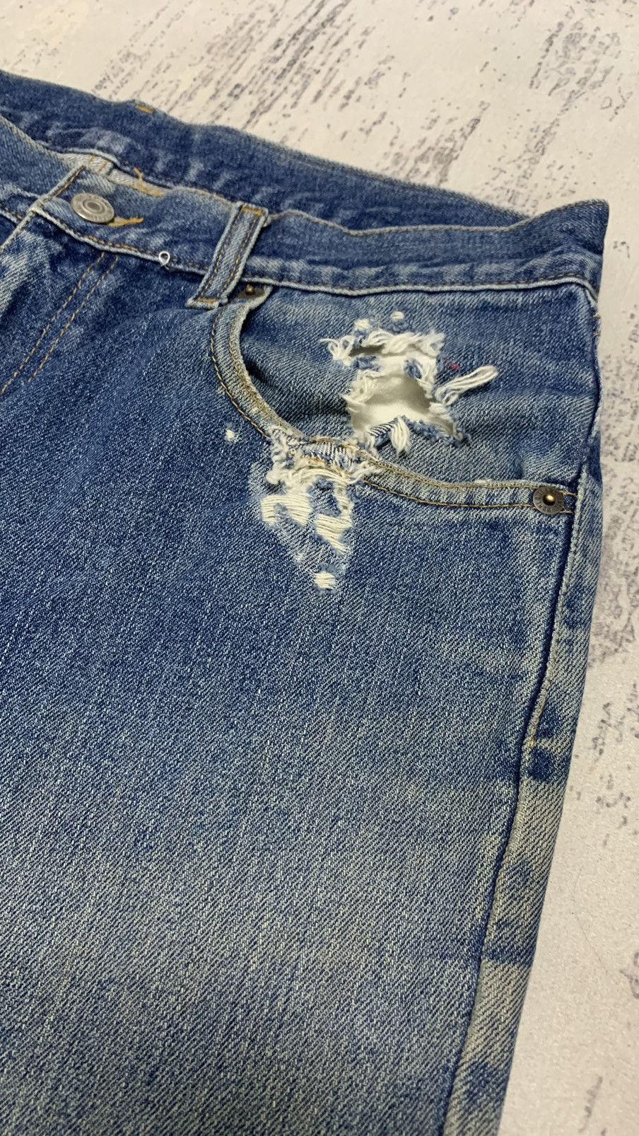 Uniqlo Distressed Uniqlo Hysteric Glamour Undercover Style Denim Size US 32 / EU 48 - 4 Thumbnail