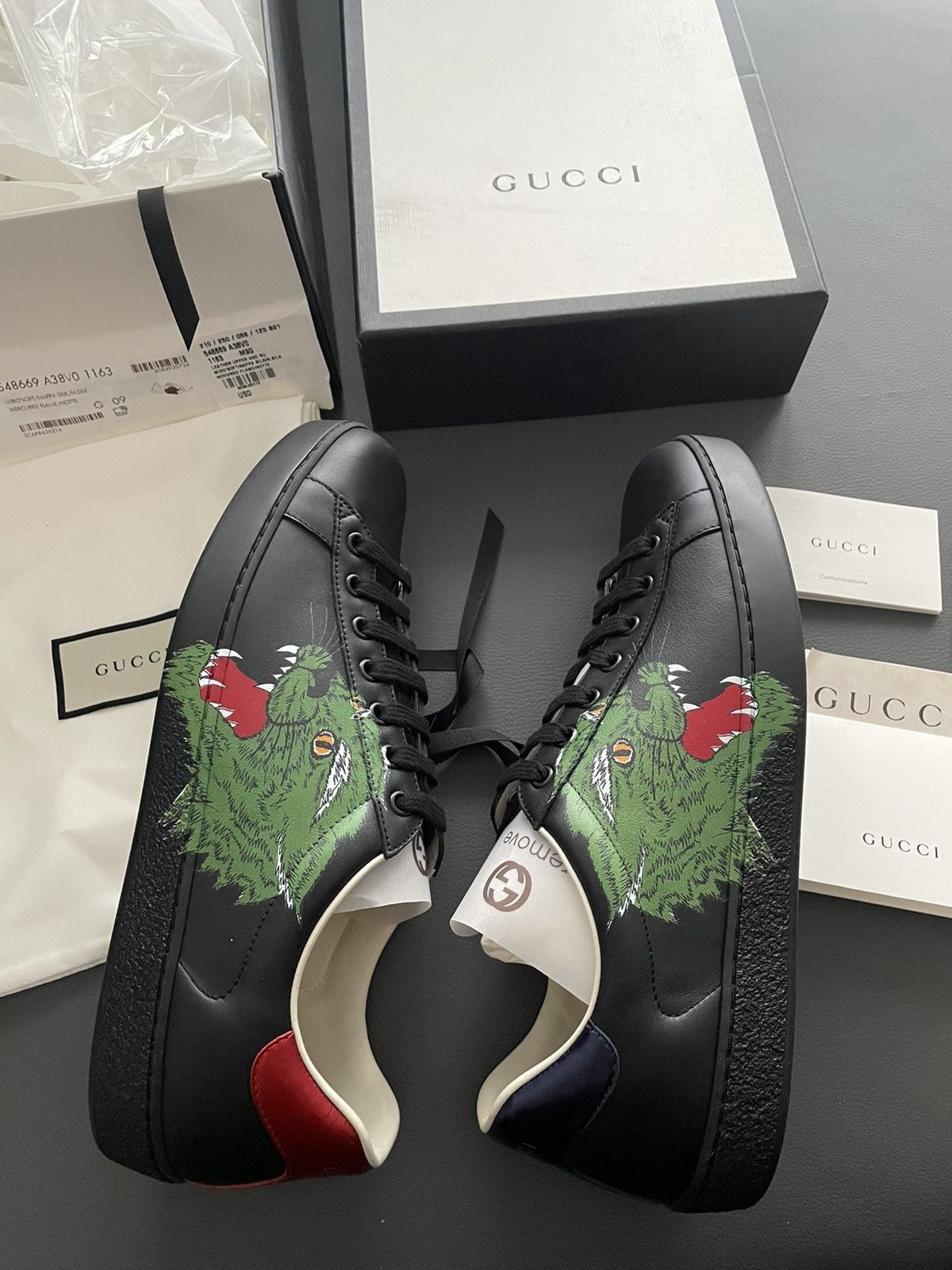 Gucci Rare Brand New Limited Edition Panther Leather ACE Sneaker Size US 9.5 / EU 42-43 - 1 Thumbnail