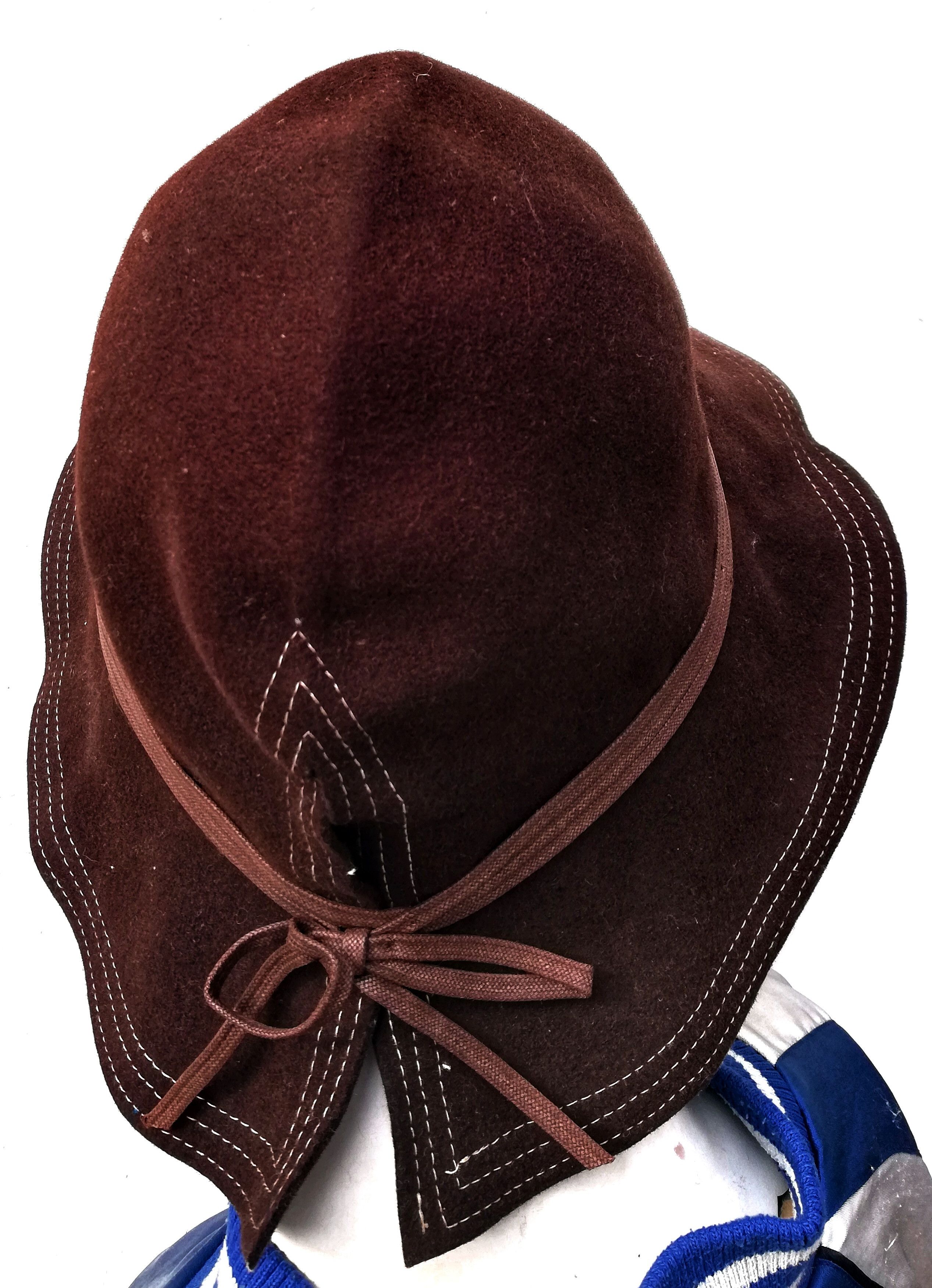 Donna Karan 🔥SUMMER SALE 🏖 Donna Rope Lining Design Wool Bucket Hat Size ONE SIZE - 4 Thumbnail
