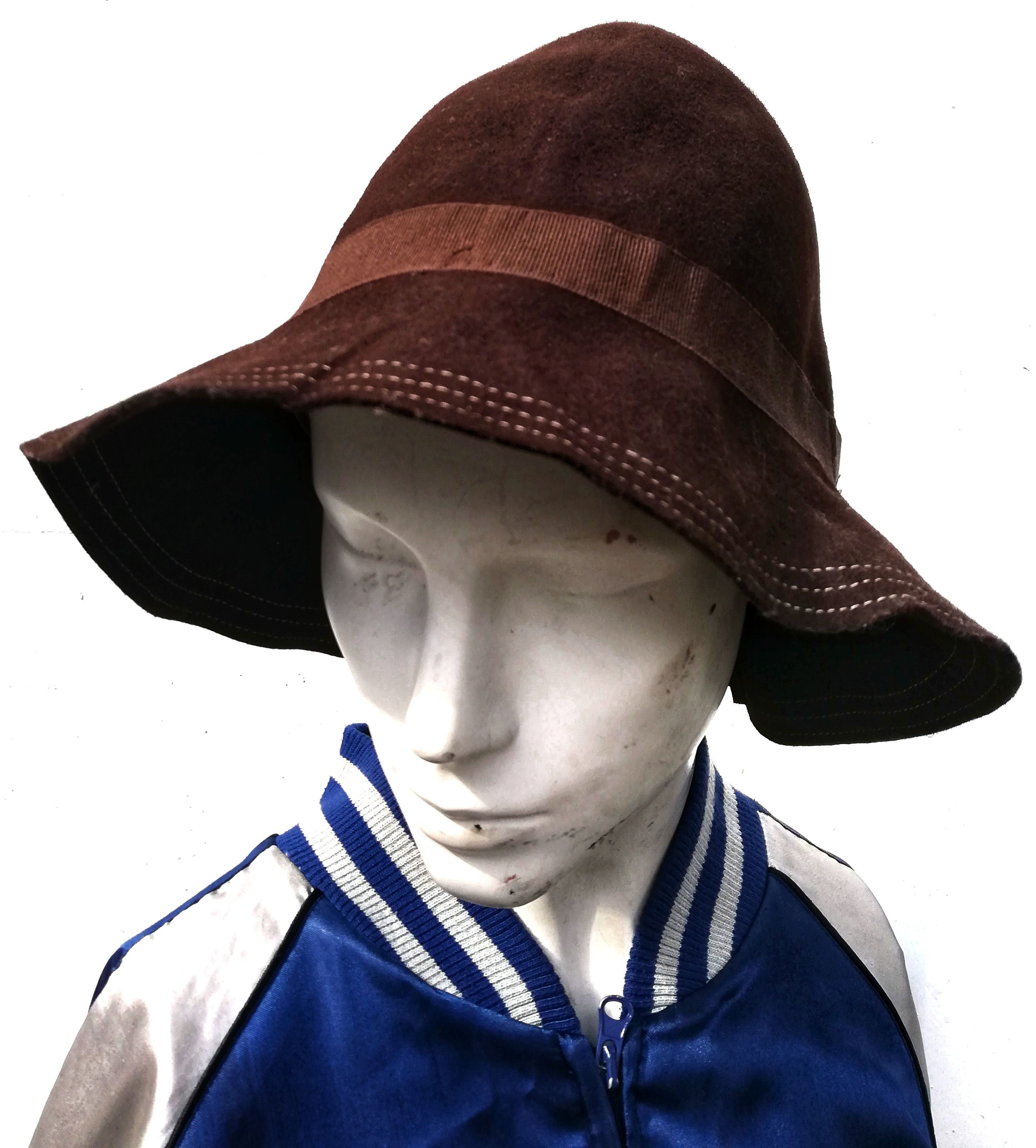 Donna Karan 🔥SUMMER SALE 🏖 Donna Rope Lining Design Wool Bucket Hat Size ONE SIZE - 9 Thumbnail