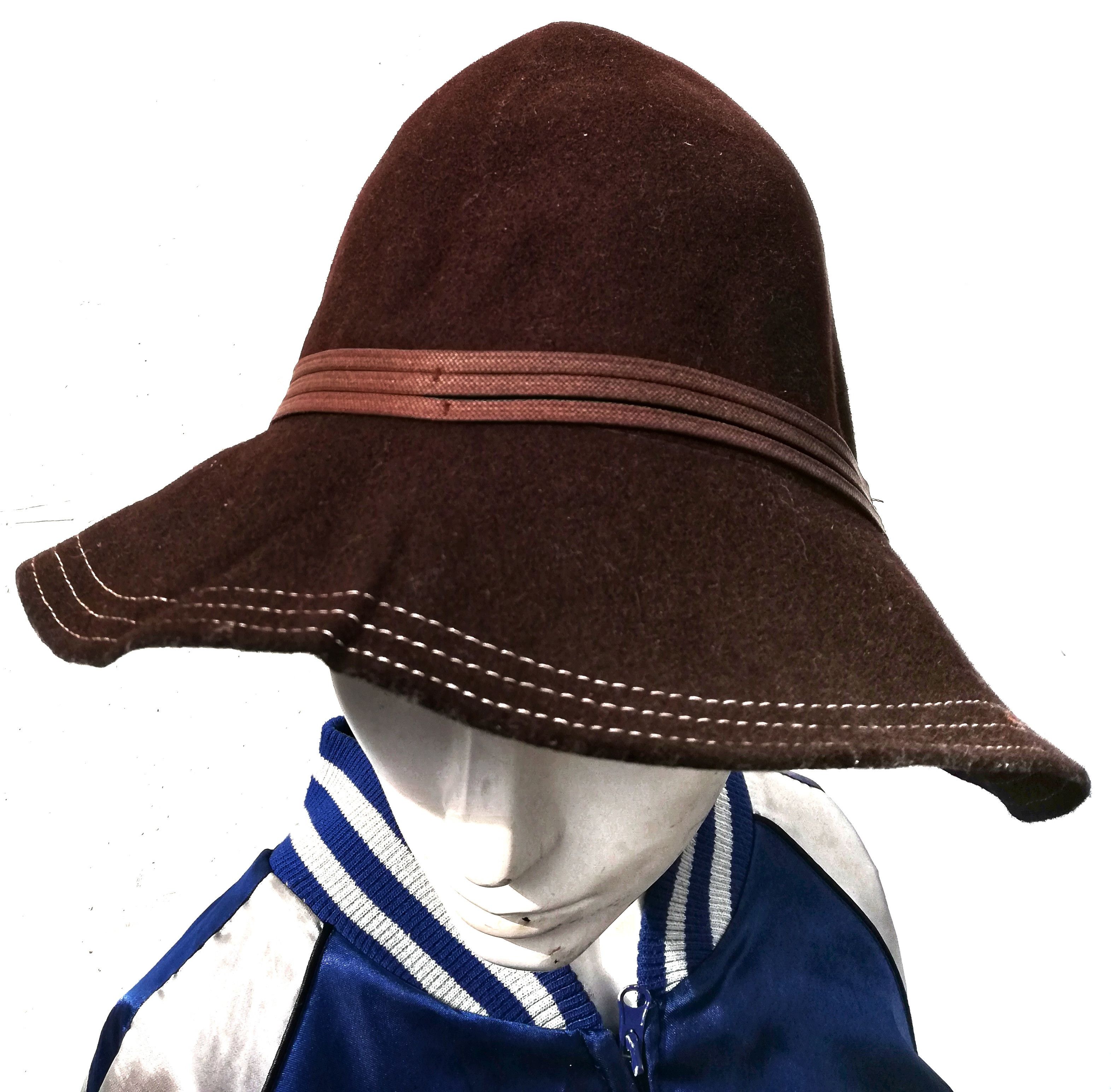 Donna Karan 🔥SUMMER SALE 🏖 Donna Rope Lining Design Wool Bucket Hat Size ONE SIZE - 8 Thumbnail