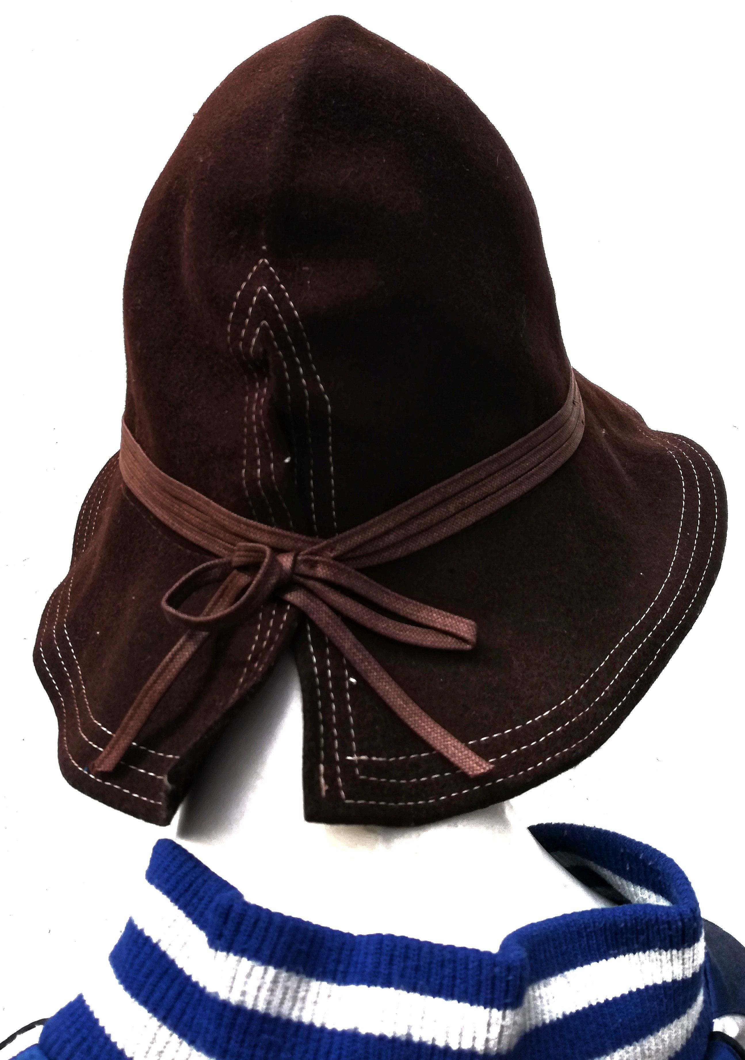 Donna Karan 🔥SUMMER SALE 🏖 Donna Rope Lining Design Wool Bucket Hat Size ONE SIZE - 5 Thumbnail