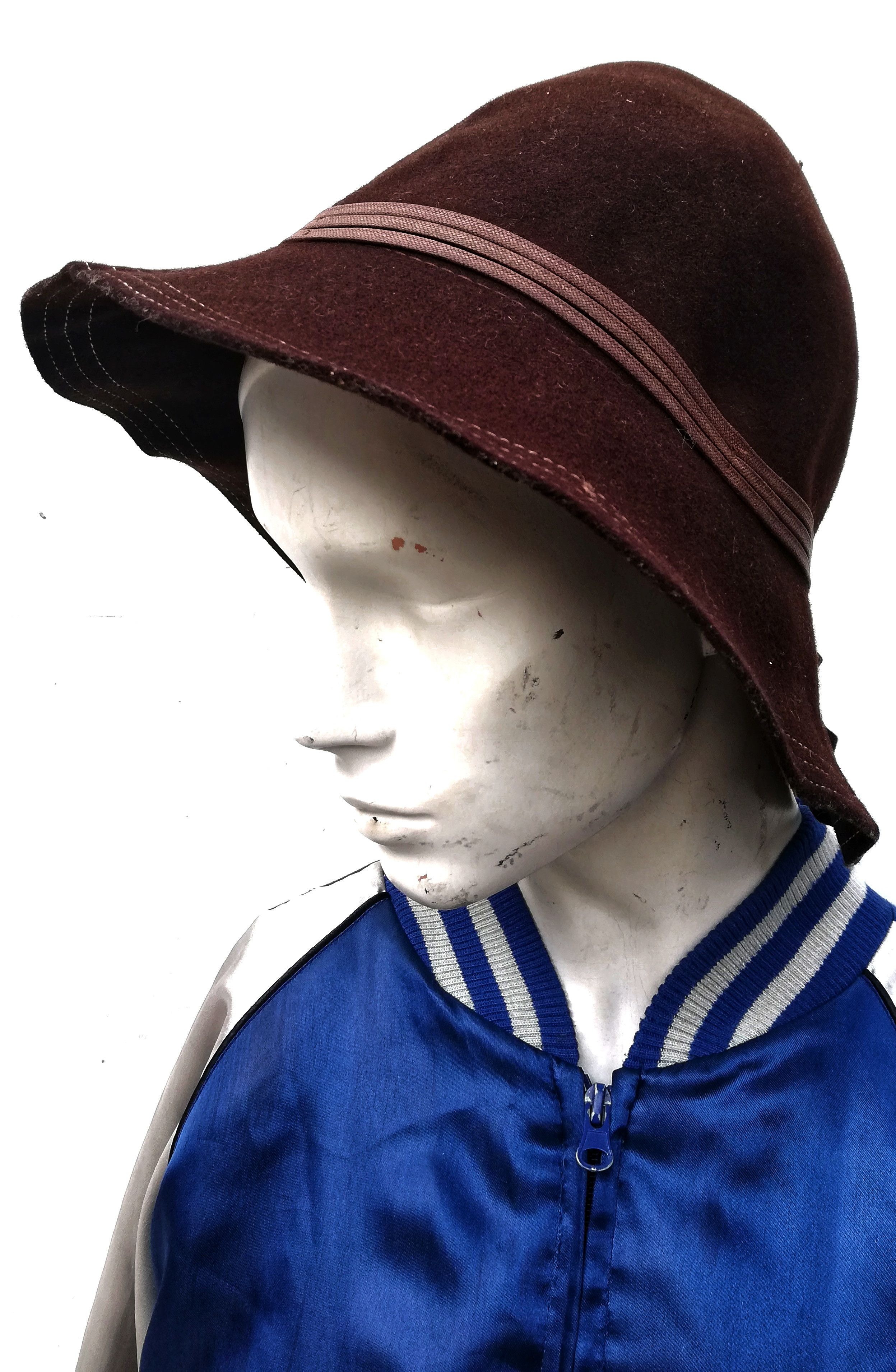 Donna Karan 🔥SUMMER SALE 🏖 Donna Rope Lining Design Wool Bucket Hat Size ONE SIZE - 1 Thumbnail