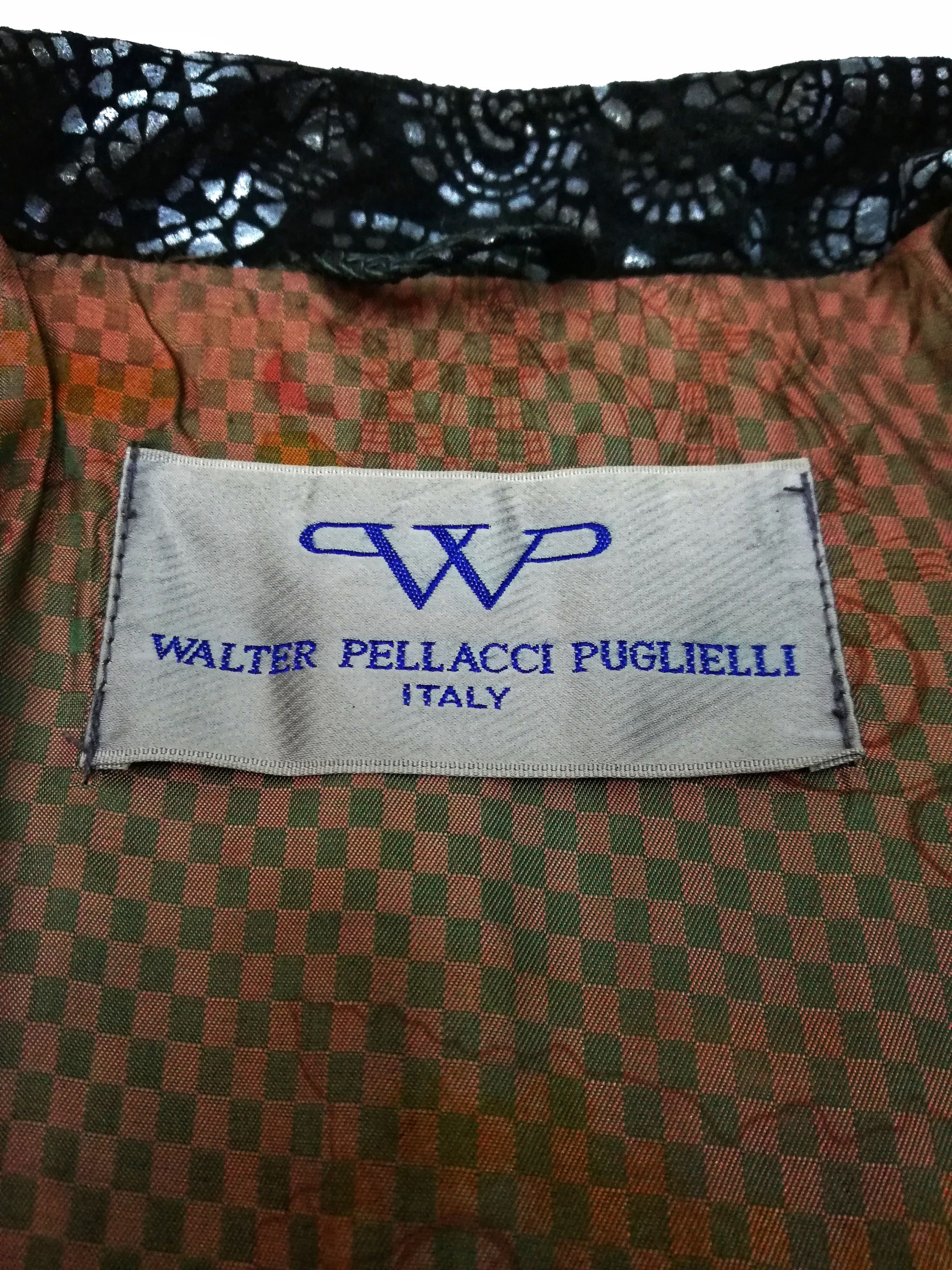 Genuine Leather 🔥WALTER PELLACCI PUGLIELLI ITALY Paisley Leather Long Coat Size US M / EU 48-50 / 2 - 7 Thumbnail