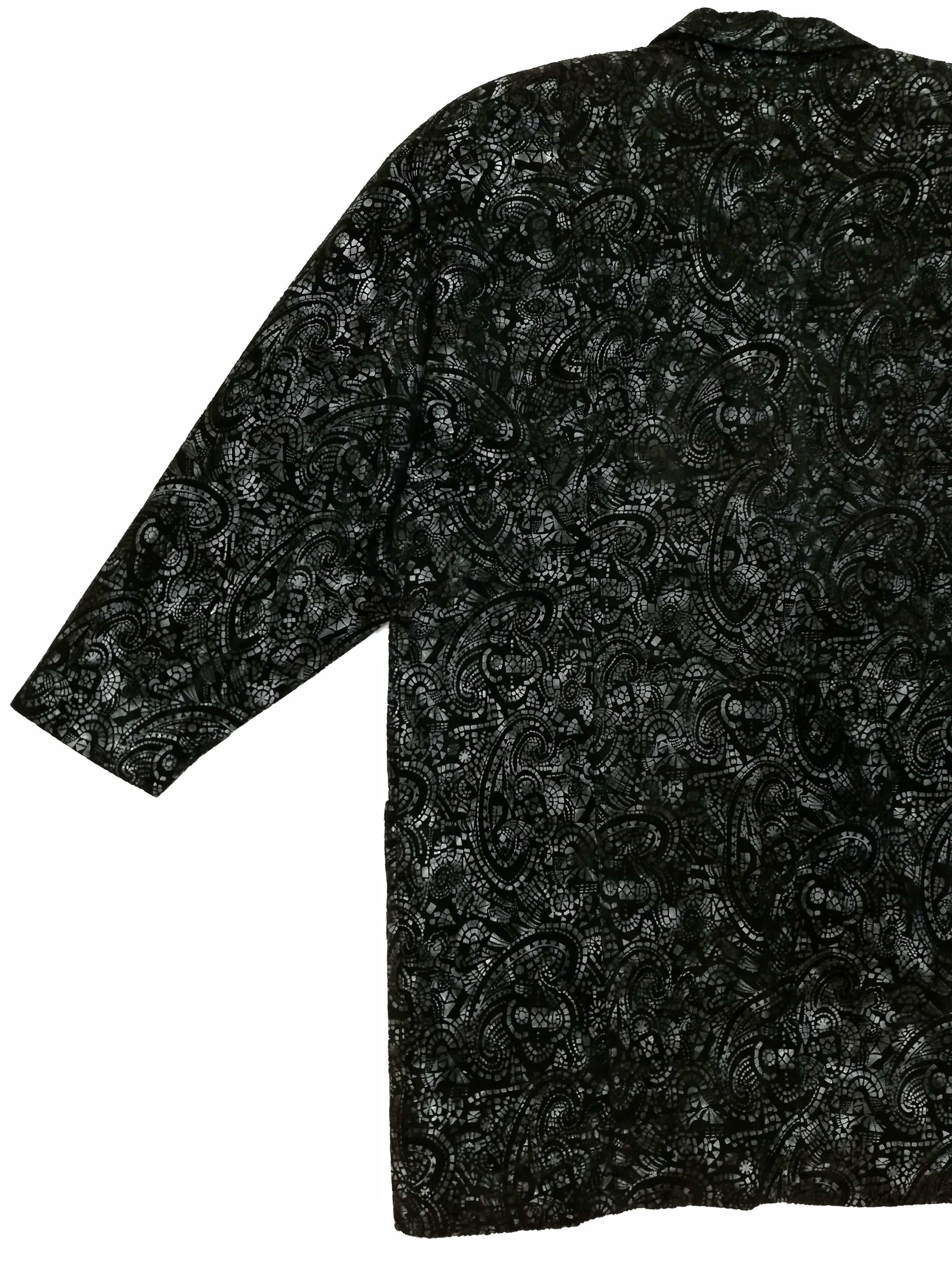 Genuine Leather 🔥WALTER PELLACCI PUGLIELLI ITALY Paisley Leather Long Coat Size US M / EU 48-50 / 2 - 18 Thumbnail