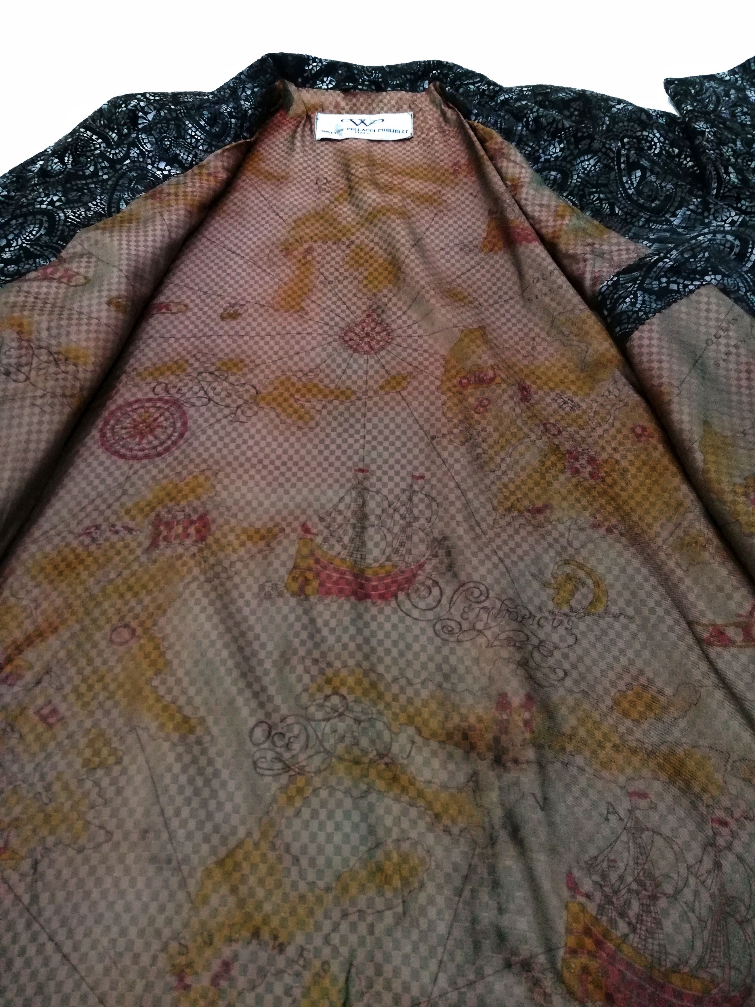 Genuine Leather 🔥WALTER PELLACCI PUGLIELLI ITALY Paisley Leather Long Coat Size US M / EU 48-50 / 2 - 6 Thumbnail