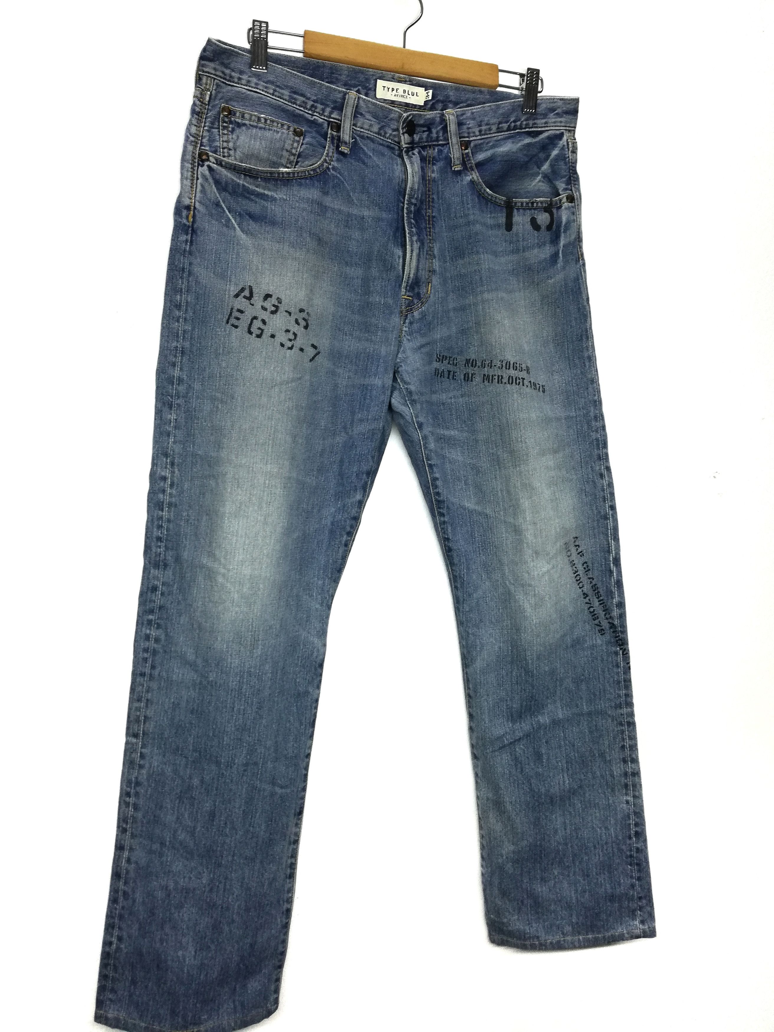 Avirex 🔥DOPE Avirex Works World PW Denim Wide Legs Trouser Pants Size US 34 / EU 50 - 2 Thumbnail