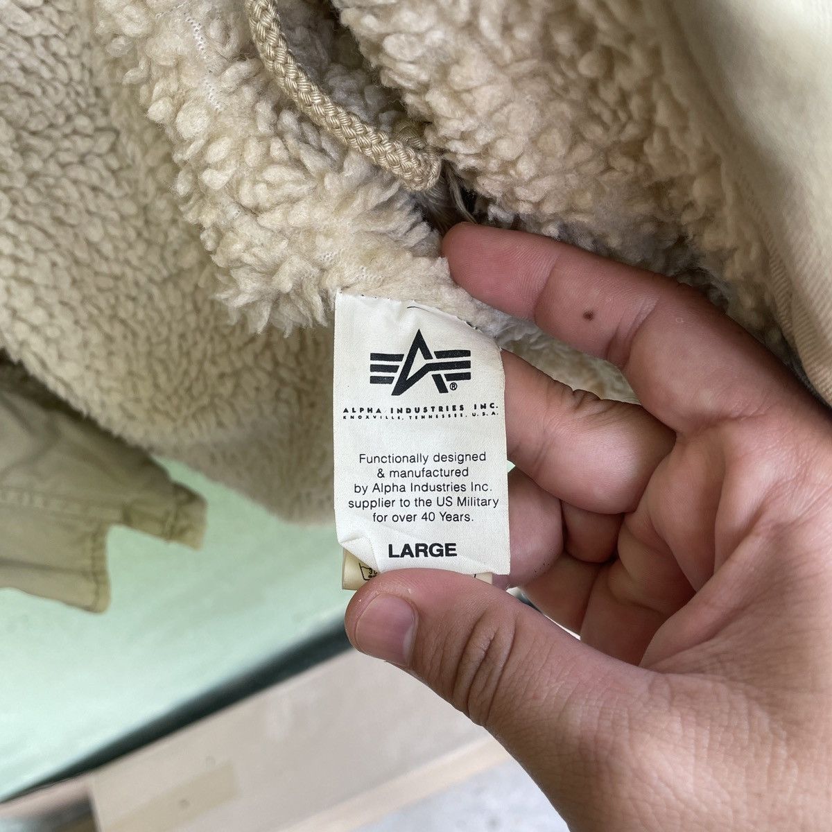 Alpha Industries × Vintage Vtg ALPA INDUSTRIES Sherpa Fleece Inside Zipper Jacket Size US L / EU 52-54 / 3 - 11 Thumbnail