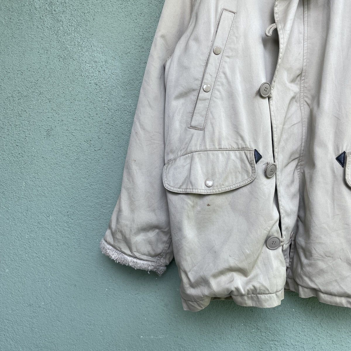 Alpha Industries × Vintage Vtg ALPA INDUSTRIES Sherpa Fleece Inside Zipper Jacket Size US L / EU 52-54 / 3 - 6 Thumbnail