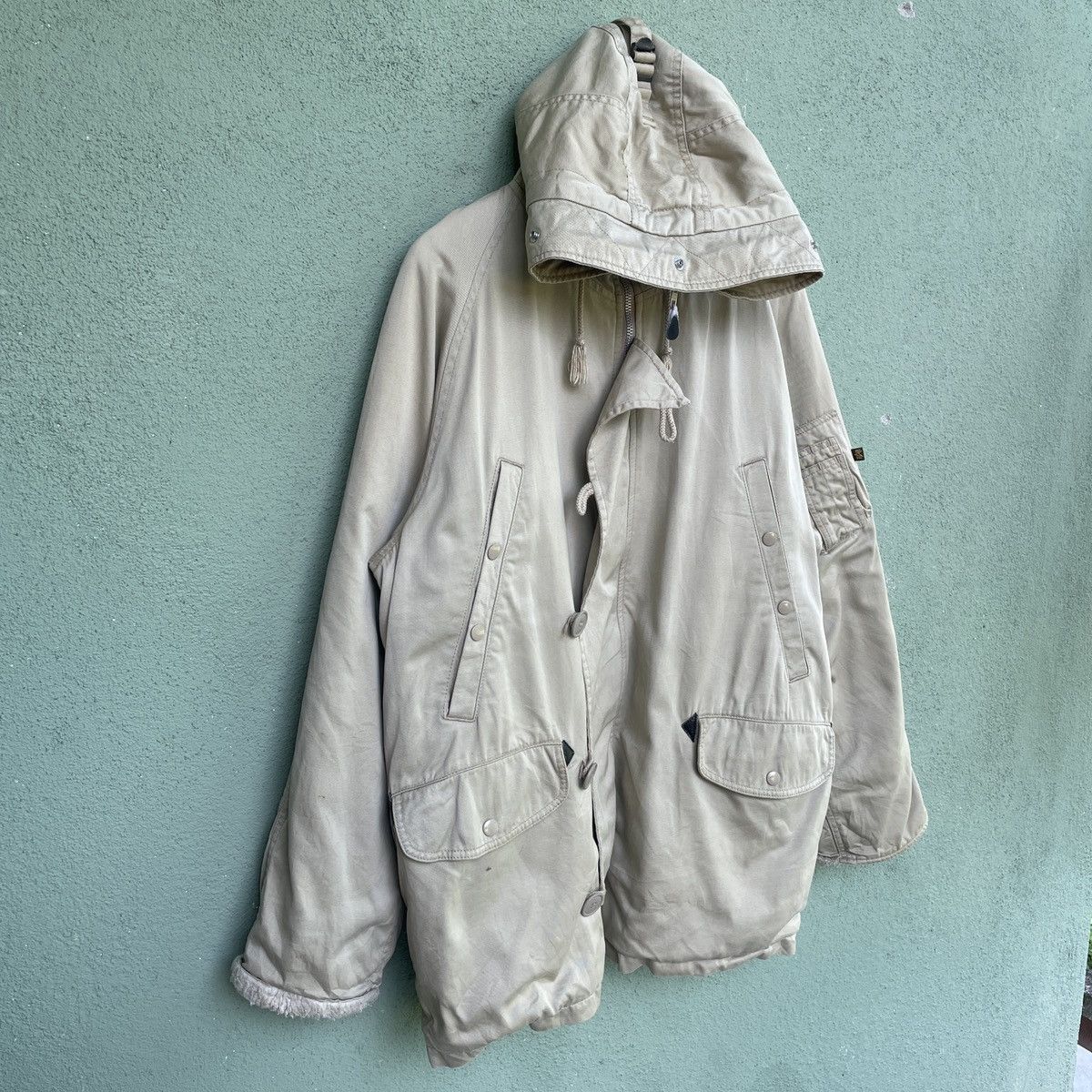 Alpha Industries × Vintage Vtg ALPA INDUSTRIES Sherpa Fleece Inside Zipper Jacket Size US L / EU 52-54 / 3 - 3 Thumbnail