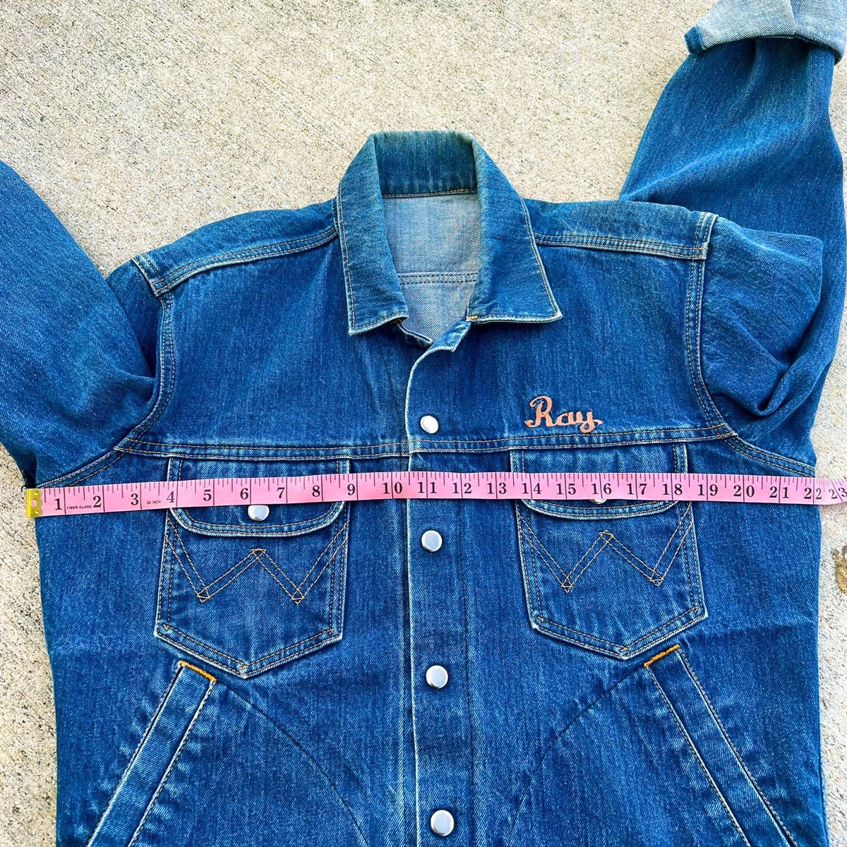 Wrangler Vintage 70s Wrangler Selvedge Denim Jacket Embroidered Size US L / EU 52-54 / 3 - 10 Thumbnail