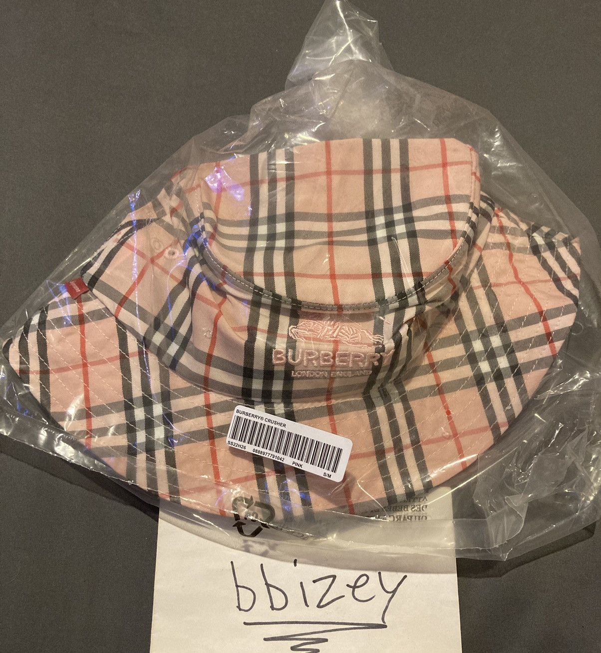 Burberry × Supreme Supreme Burberry Crusher Pink S/M Size ONE SIZE - 1 Thumbnail