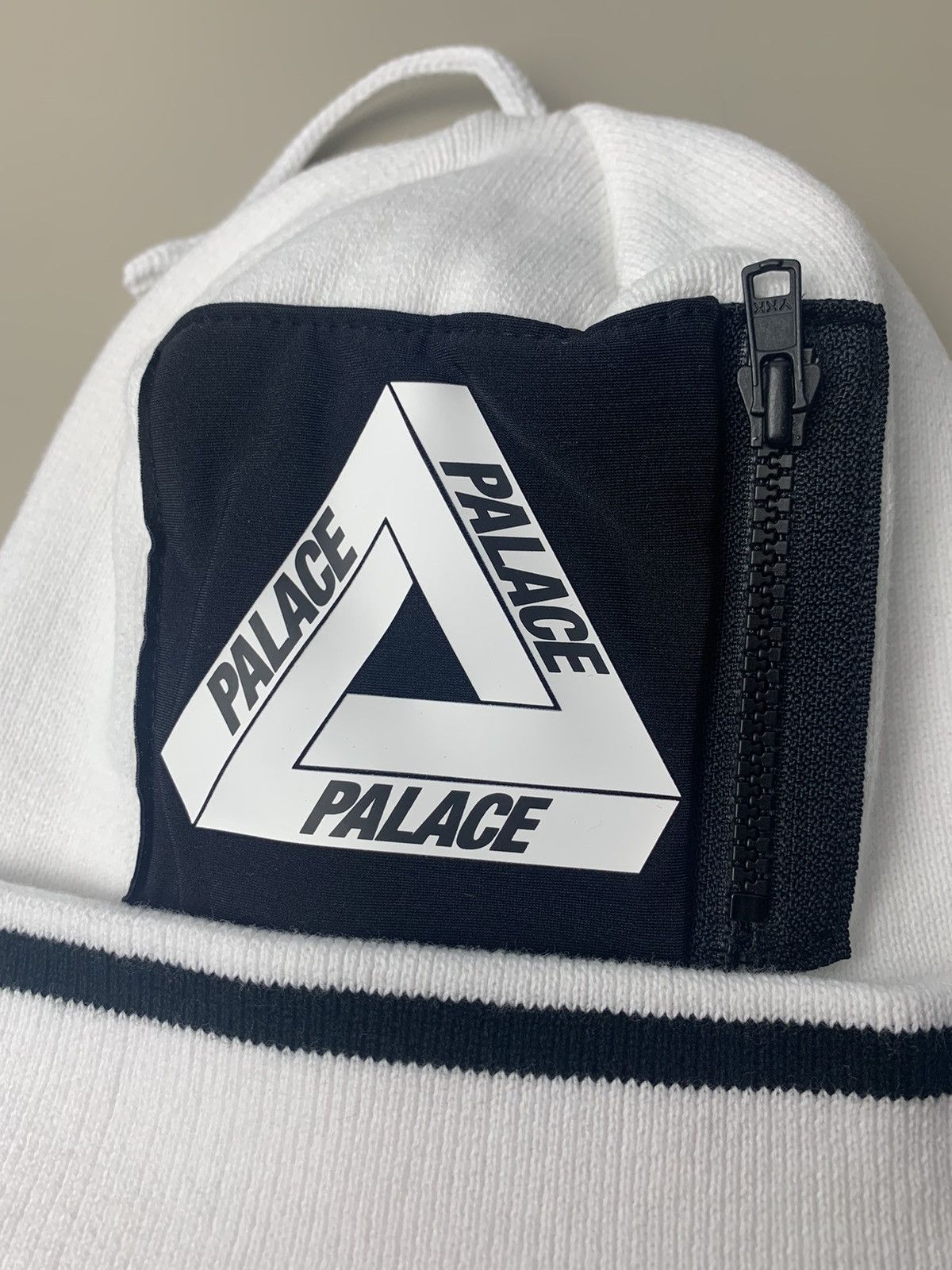 Palace Palace Tri-Ferg Pocket Beanie Hat White Size ONE SIZE - 2 Thumbnail