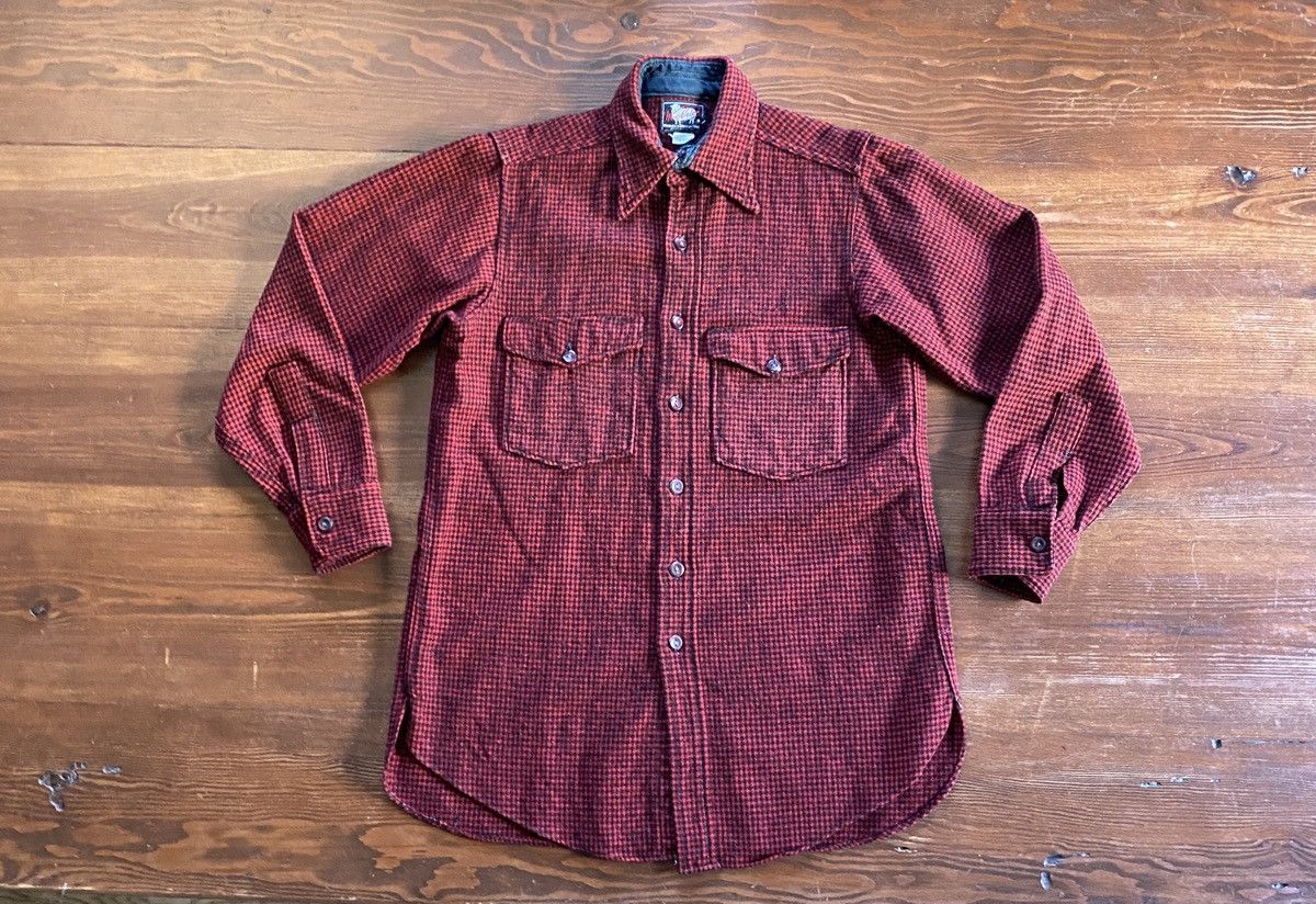Woolrich Woolen Mills Vintage 1950’s Woolrich Red Buffalo Plaid Flannel Button Up Size US S / EU 44-46 / 1 - 2 Thumbnail