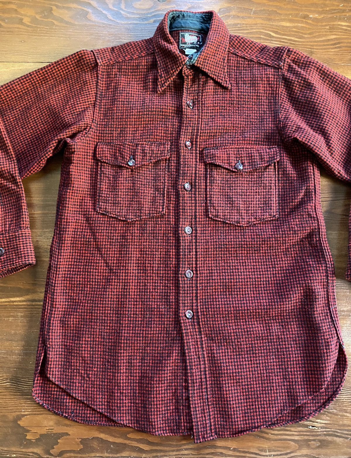 Woolrich Woolen Mills Vintage 1950’s Woolrich Red Buffalo Plaid Flannel Button Up Size US S / EU 44-46 / 1 - 3 Thumbnail