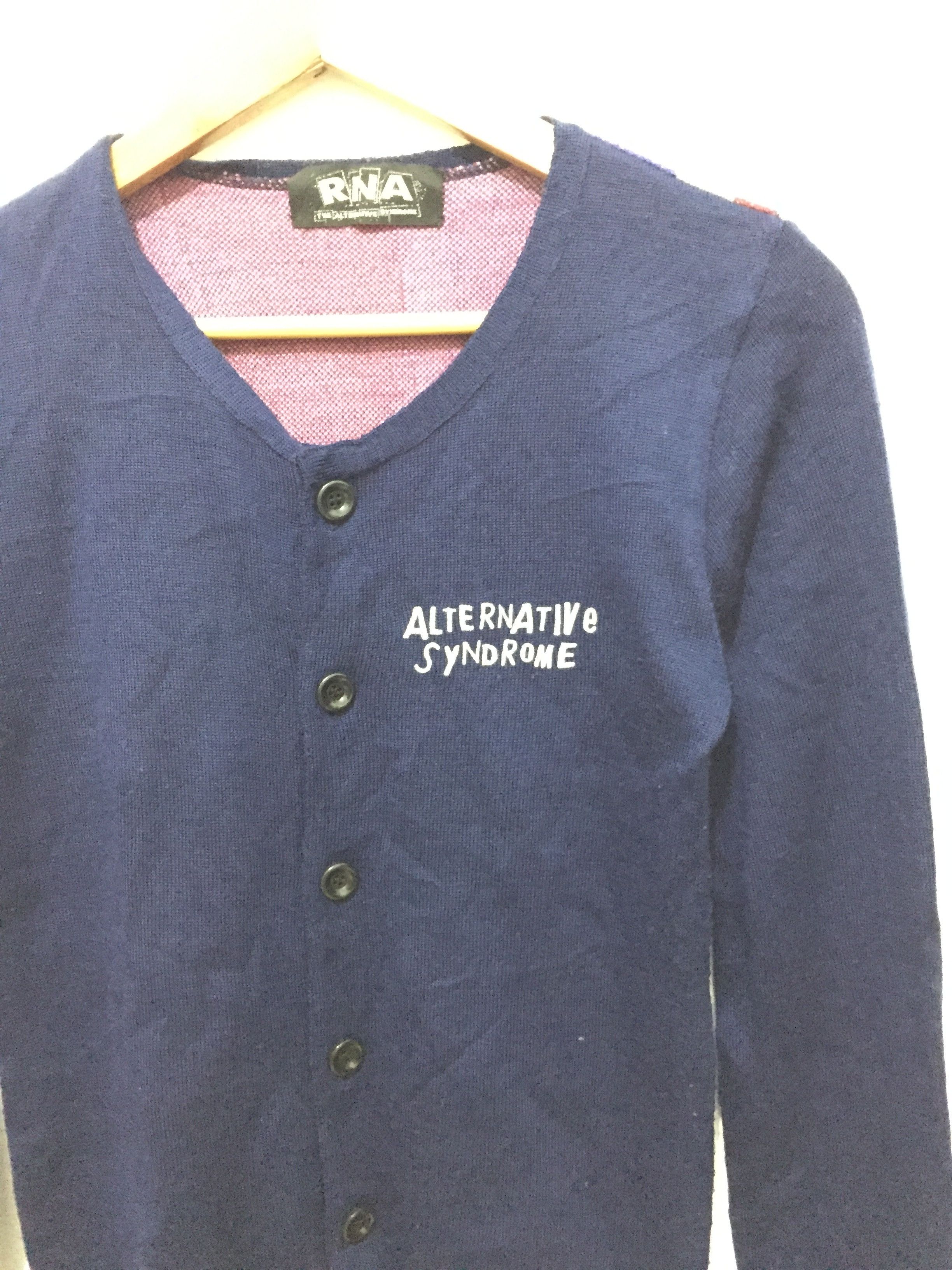 Japanese Brand RNA DNA intarsia Union Jack UK cardigan Size M / US 6-8 / IT 42-44 - 8 Thumbnail
