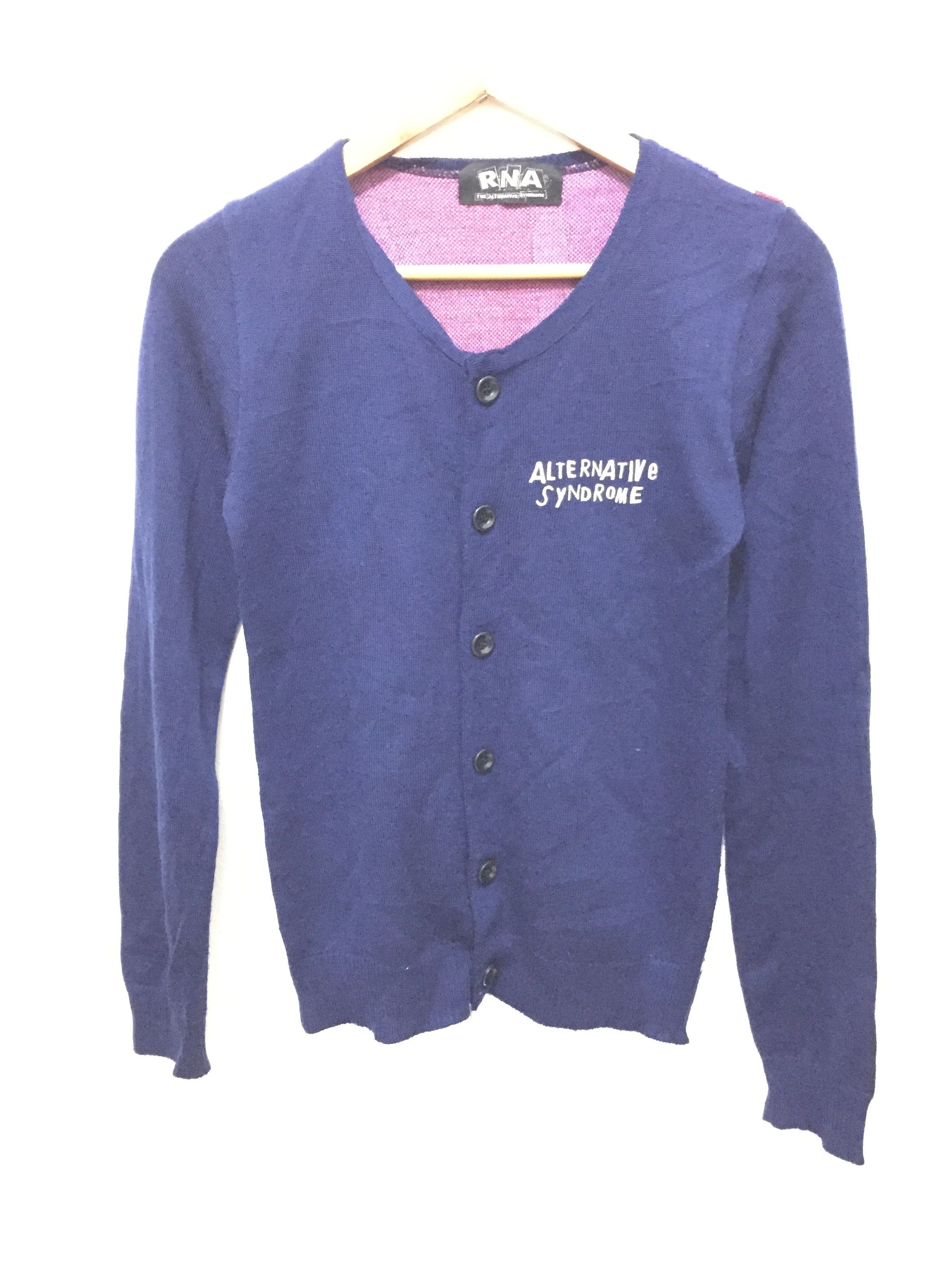 Japanese Brand RNA DNA intarsia Union Jack UK cardigan Size M / US 6-8 / IT 42-44 - 7 Thumbnail