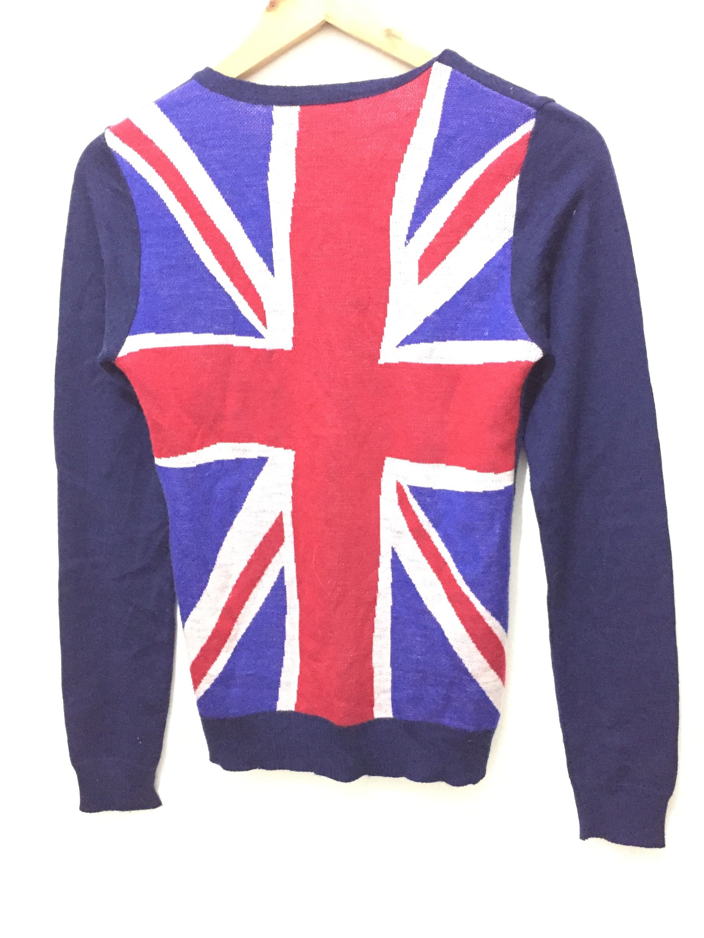 Japanese Brand RNA DNA intarsia Union Jack UK cardigan Size M / US 6-8 / IT 42-44 - 2 Thumbnail