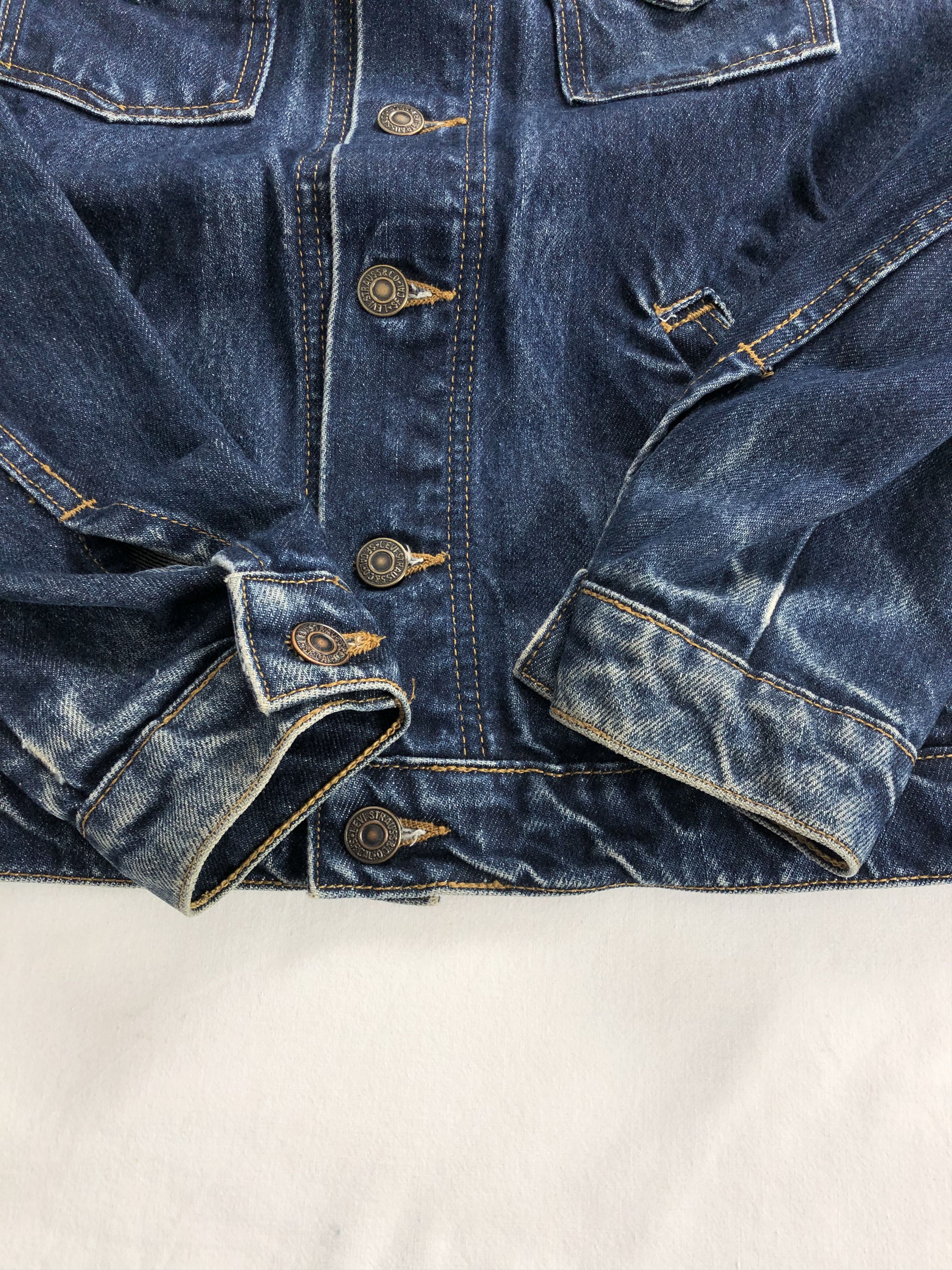 Levi's Women Vintage 90s Levis Orange Tab Denim Jacket (Selvedge) Size M / US 6-8 / IT 42-44 - 6 Thumbnail