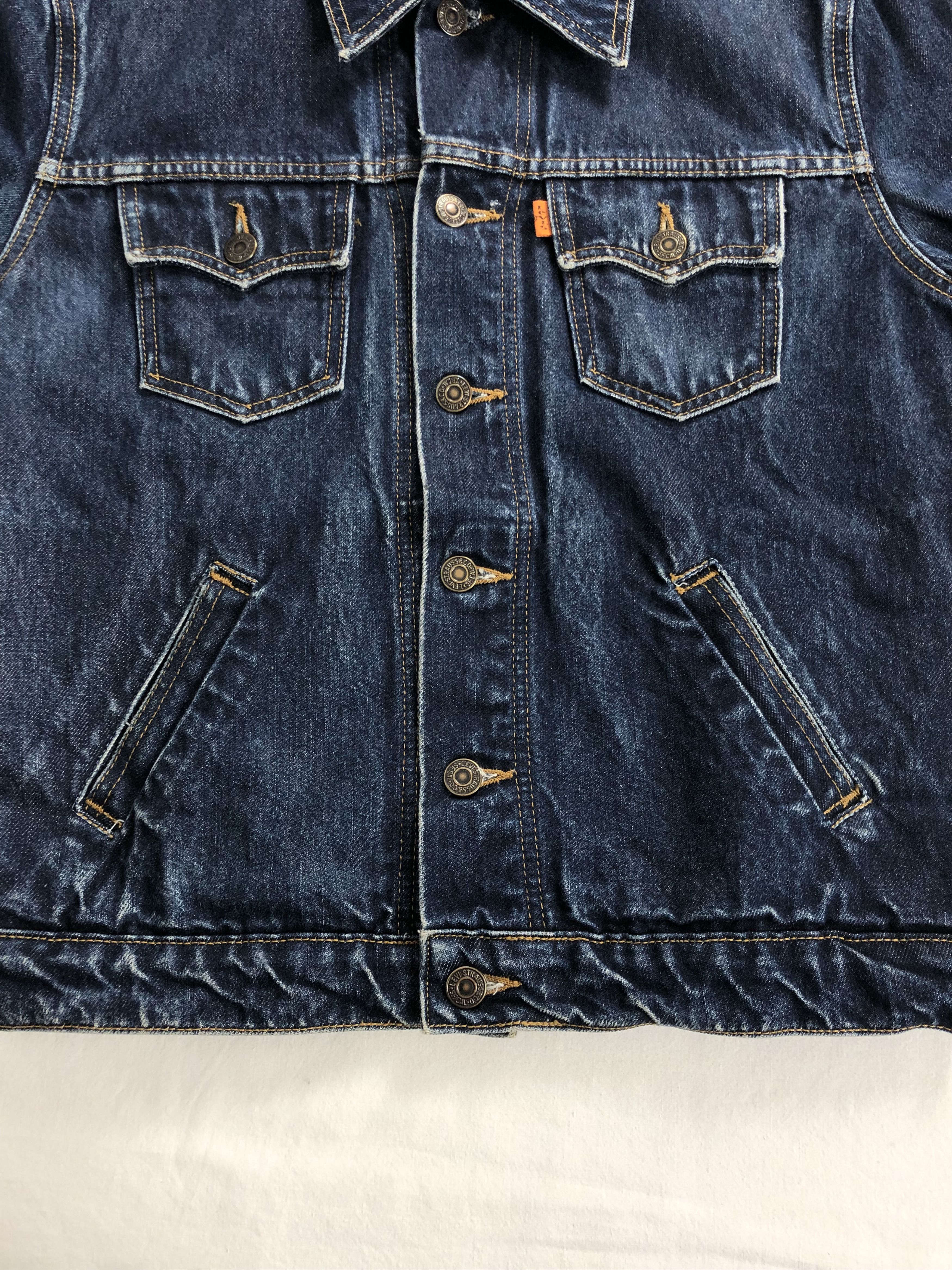 Levi's Women Vintage 90s Levis Orange Tab Denim Jacket (Selvedge) Size M / US 6-8 / IT 42-44 - 3 Thumbnail