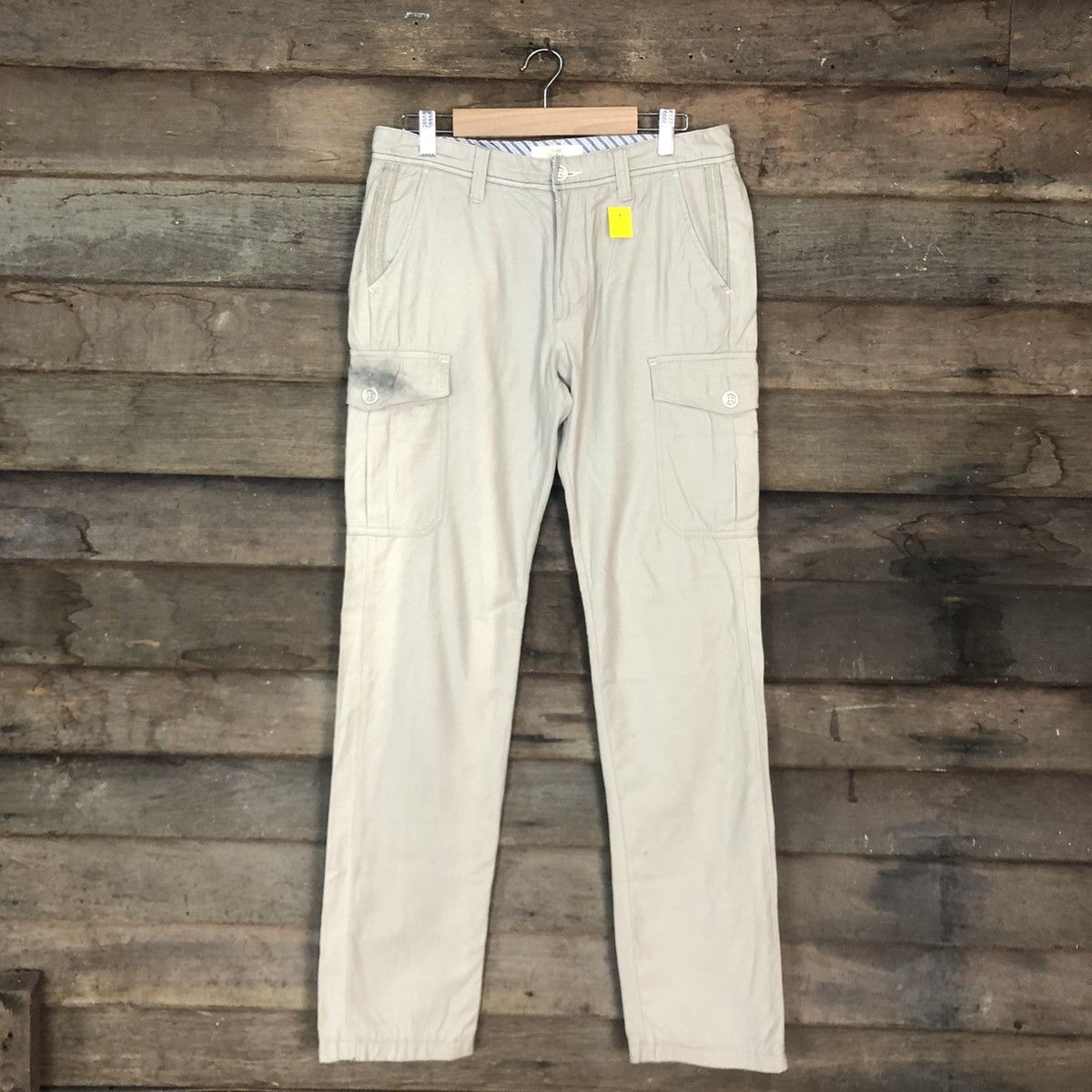 Japanese Brand Ikka Cream Multipocket Cargo Pants #3359 Size US 30 / EU 46 - 1 Thumbnail