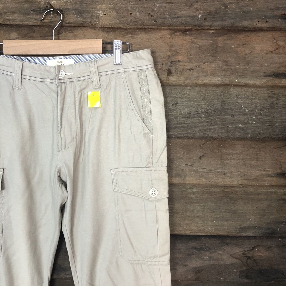 Japanese Brand Ikka Cream Multipocket Cargo Pants #3359 Size US 30 / EU 46 - 5 Thumbnail