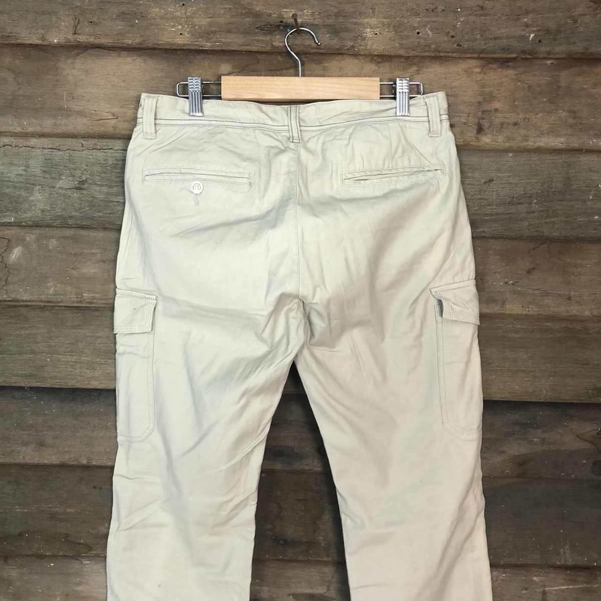 Japanese Brand Ikka Cream Multipocket Cargo Pants #3359 Size US 30 / EU 46 - 10 Thumbnail