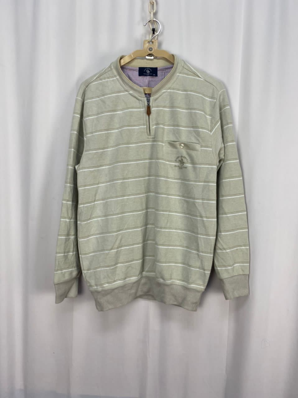 Japanese Brand Santa Barbara polo&racquet club stripe sweatshirt Size US S / EU 44-46 / 1 - 7 Thumbnail