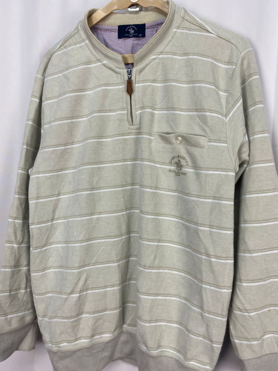 Japanese Brand Santa Barbara polo&racquet club stripe sweatshirt Size US S / EU 44-46 / 1 - 3 Thumbnail