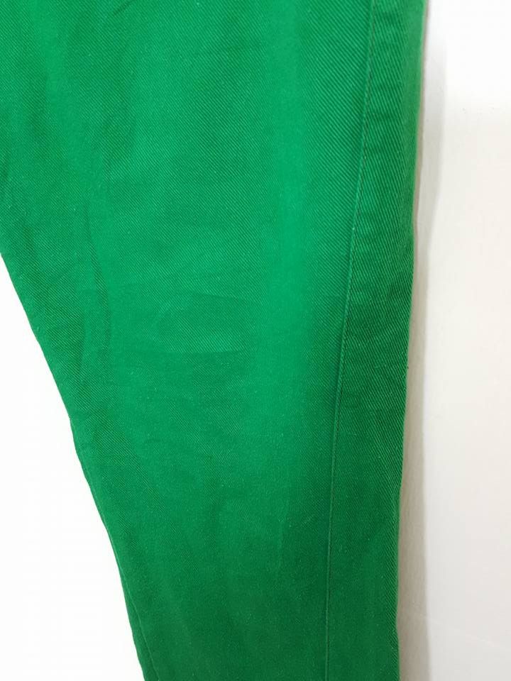 Designer × Japanese Brand Emerald Light Shamrock Green Double Thigh Zipper Pant Size US 33 - 12 Thumbnail