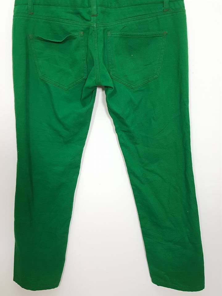Designer × Japanese Brand Emerald Light Shamrock Green Double Thigh Zipper Pant Size US 33 - 7 Thumbnail