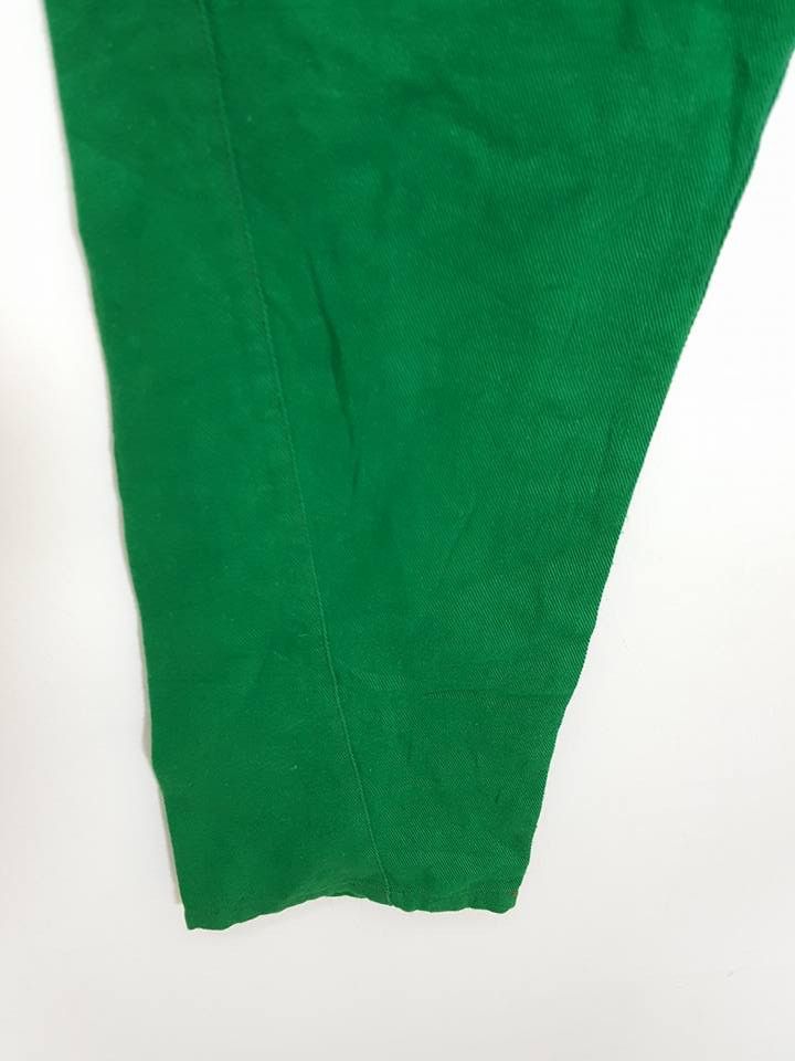 Designer × Japanese Brand Emerald Light Shamrock Green Double Thigh Zipper Pant Size US 33 - 13 Thumbnail
