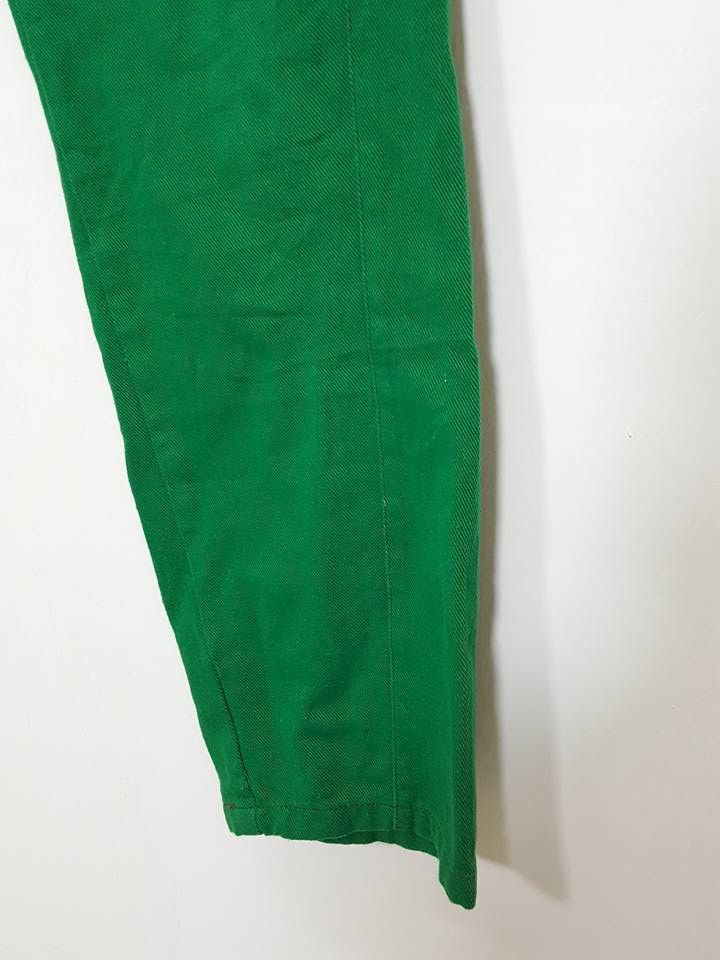 Designer × Japanese Brand Emerald Light Shamrock Green Double Thigh Zipper Pant Size US 33 - 14 Thumbnail