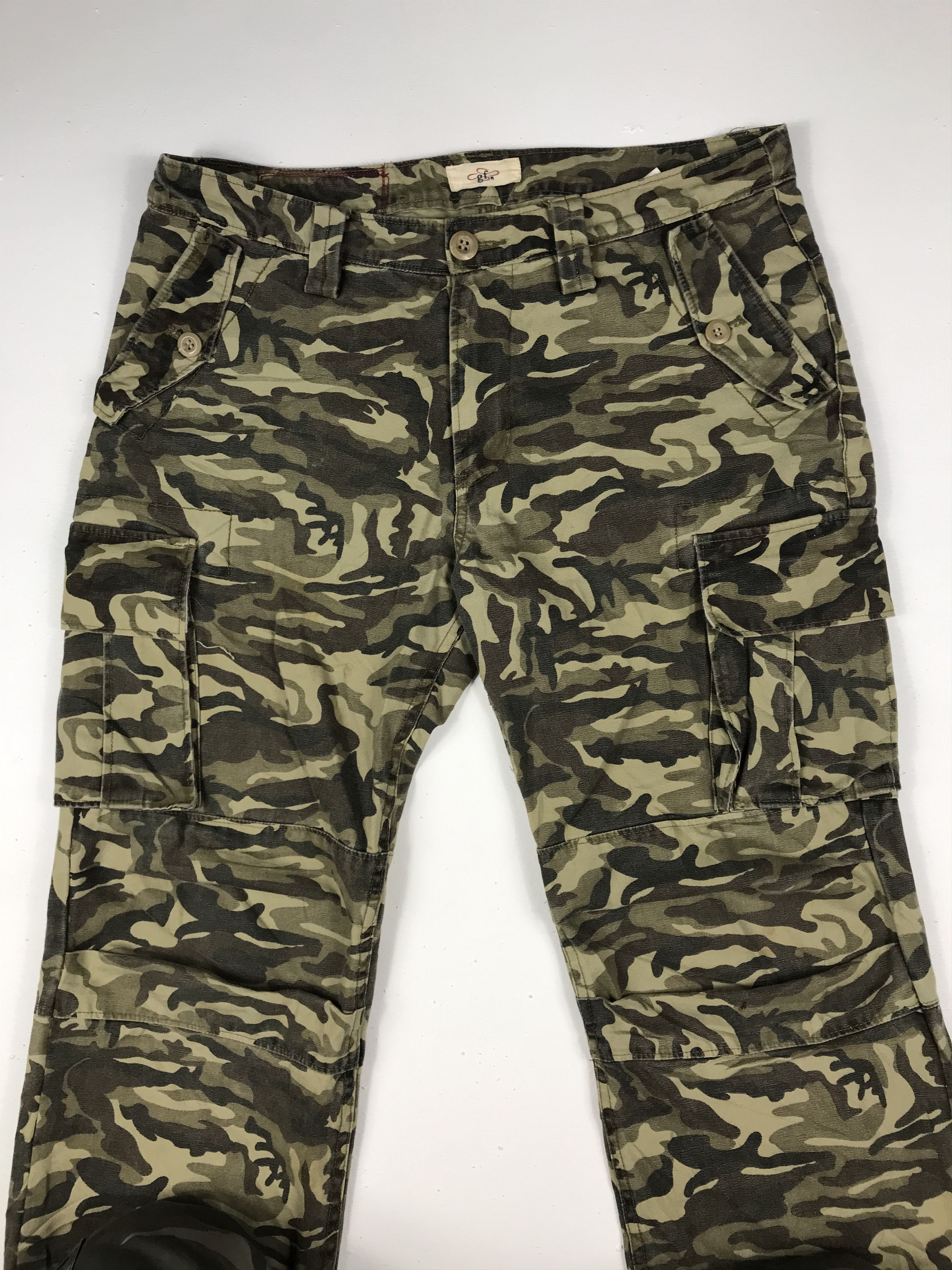 Japanese Brand Vintage GF Camouflage Two Tones Cargo Pants Size US 31 - 2 Thumbnail
