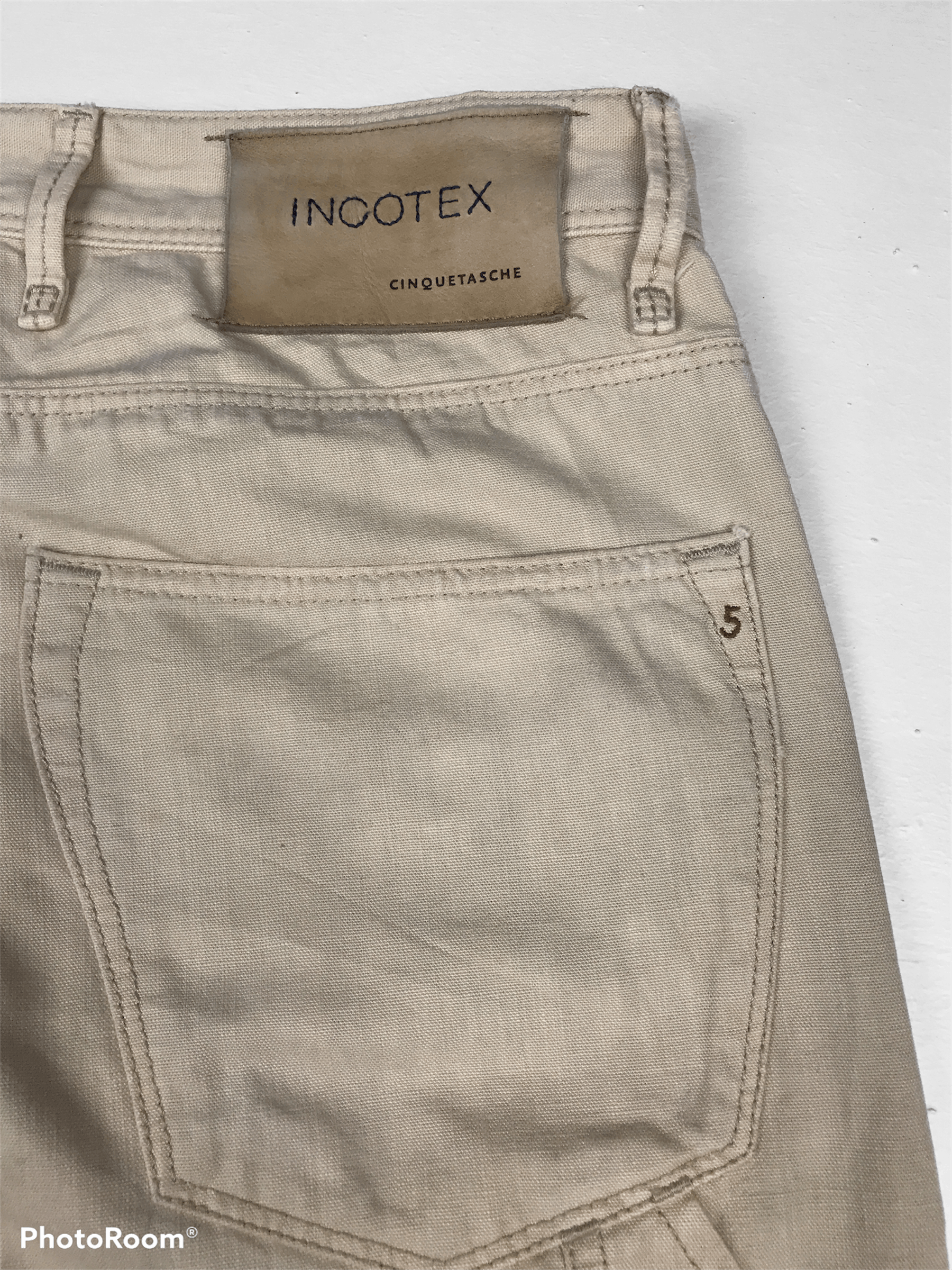 Incotex Incotex Slacks Work Tricochino Cotton Pants Size US 33 - 3 Thumbnail