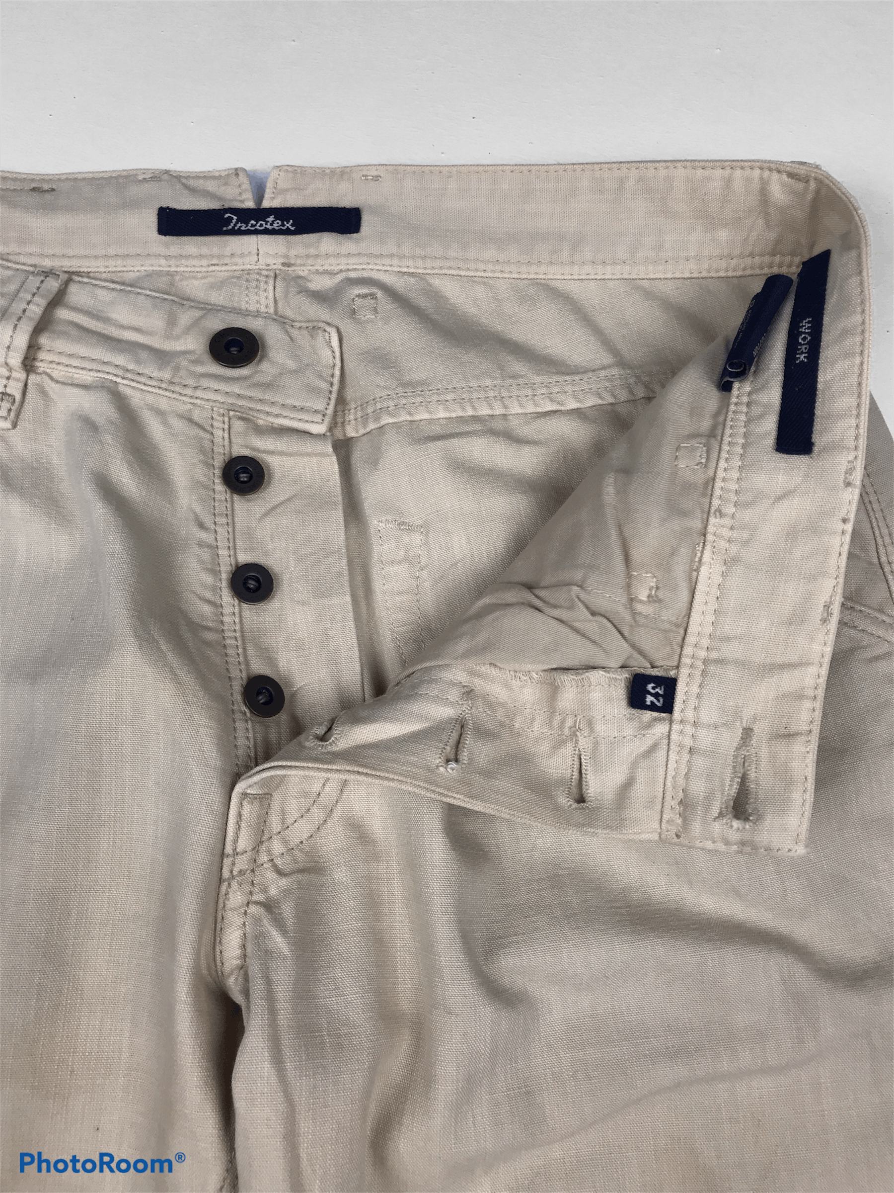Incotex Incotex Slacks Work Tricochino Cotton Pants Size US 33 - 5 Thumbnail