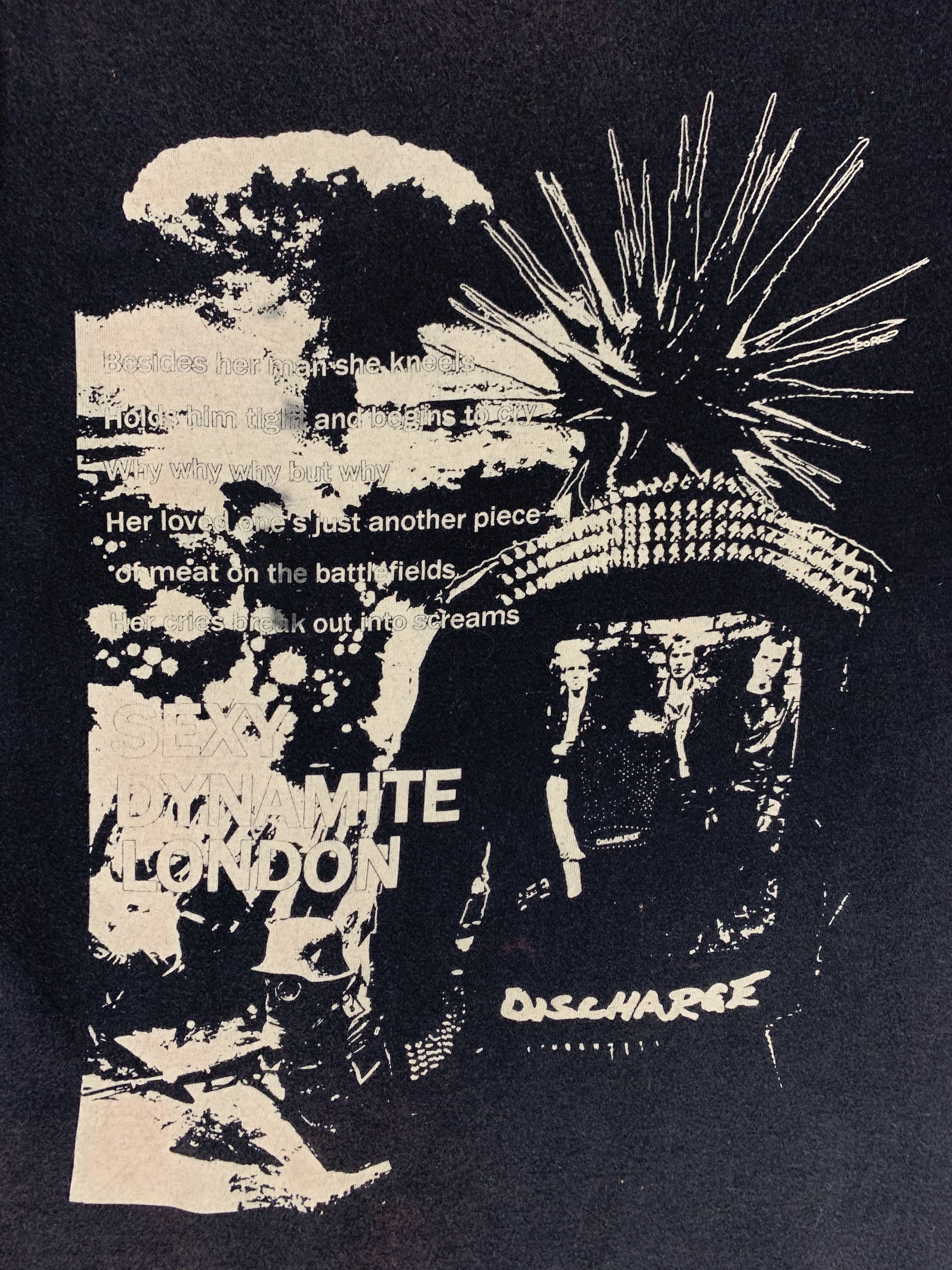 Band Tees × Japanese Brand Sexy dynamite london x discharge punk bleach shirt Size US M / EU 48-50 / 2 - 3 Thumbnail