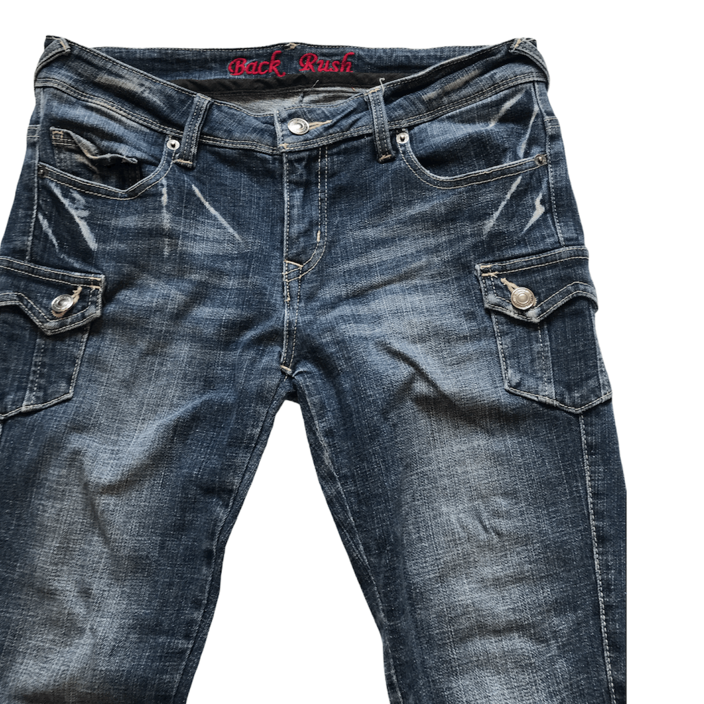 Japanese Brand × Vintage Back Rush Denim Cargo Pants Multi pocket Size US 32 / EU 48 - 3 Thumbnail