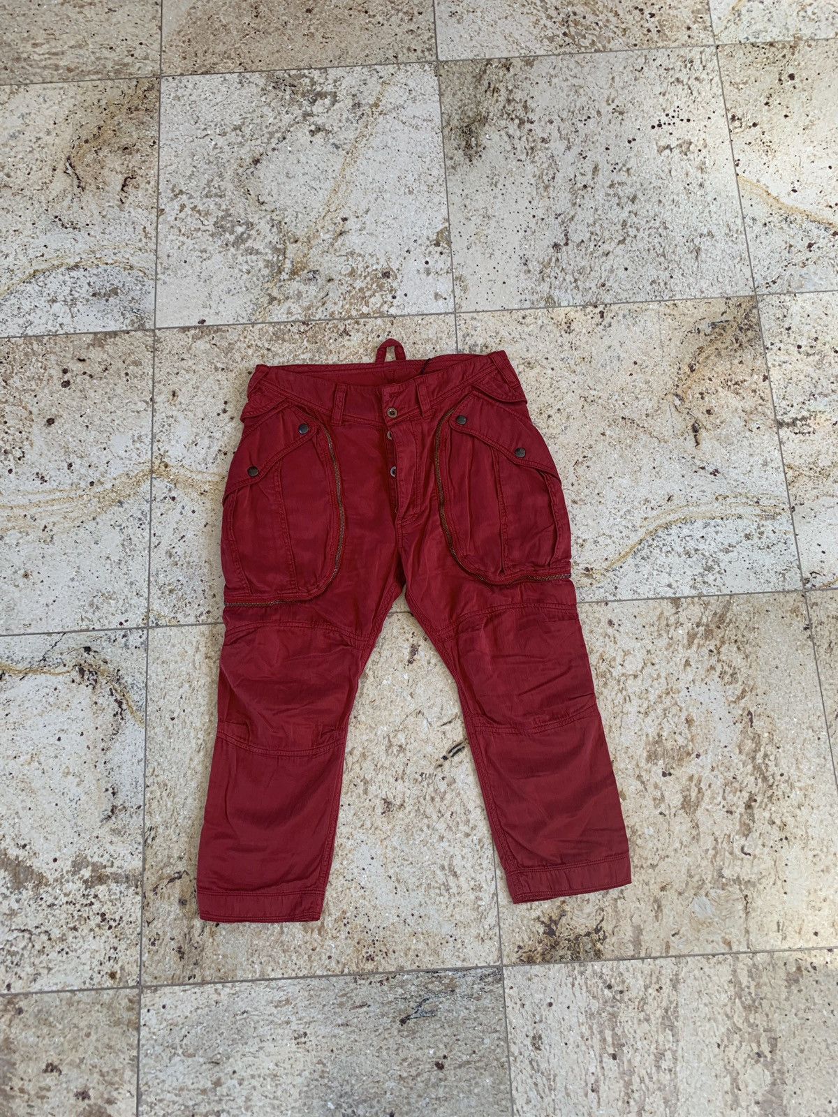 image of Faith Connexion Stn Cargo Pants In Red, Men's (Size 30)